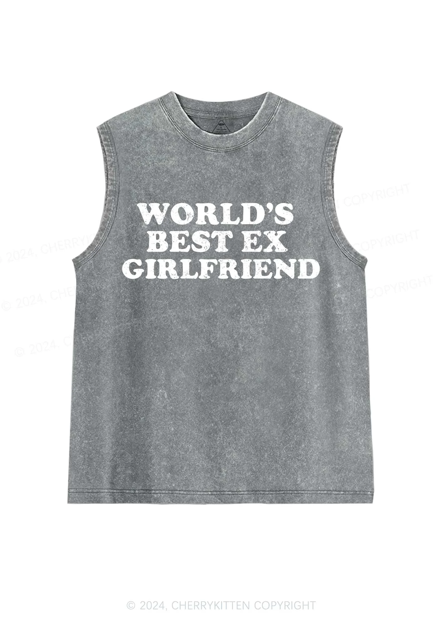 Best Ex Girlfriend Y2K Washed Tank Cherrykitten - Image 5