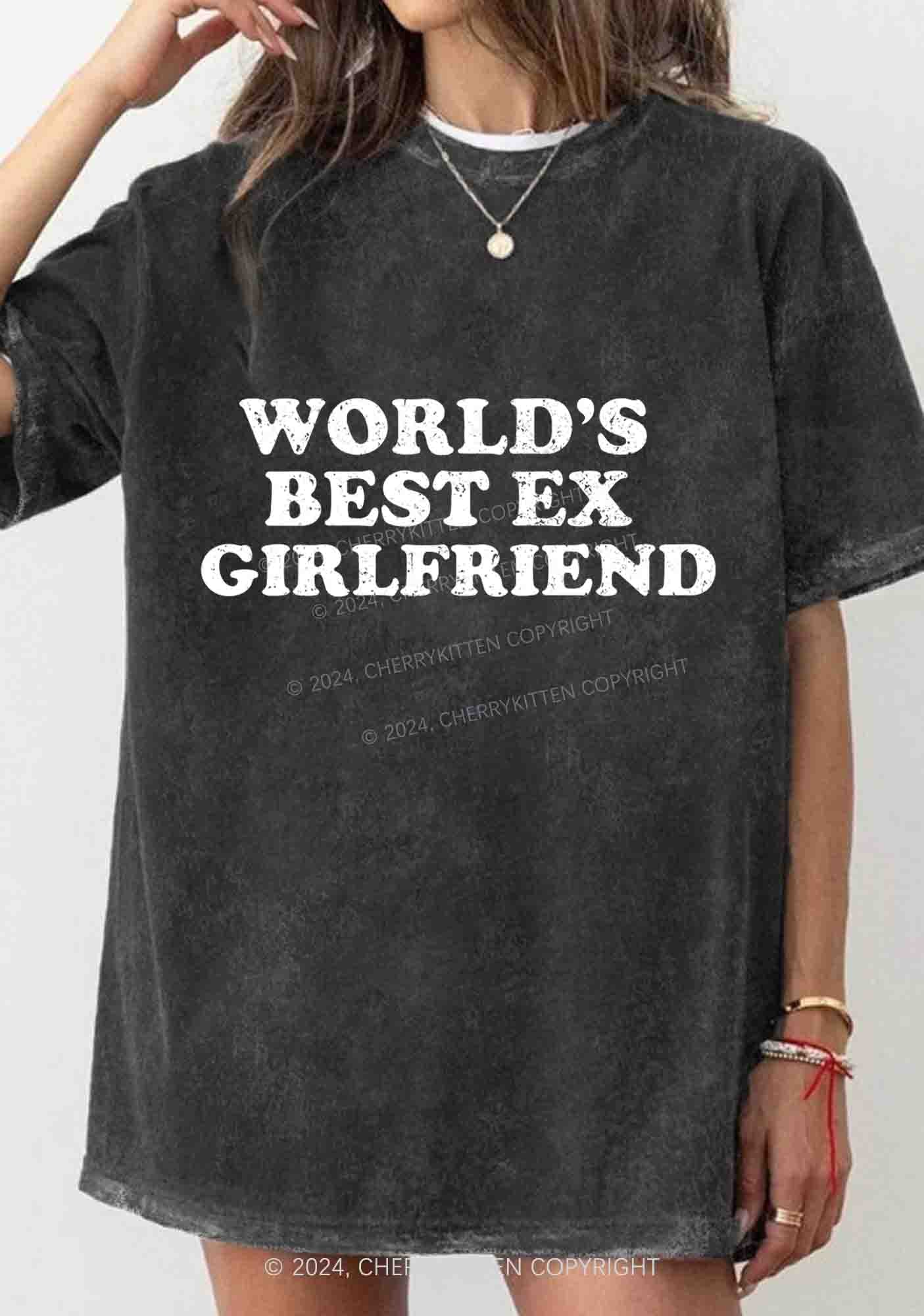 Best Ex Girlfriend Y2K Washed Tee Cherrykitten - Image 2