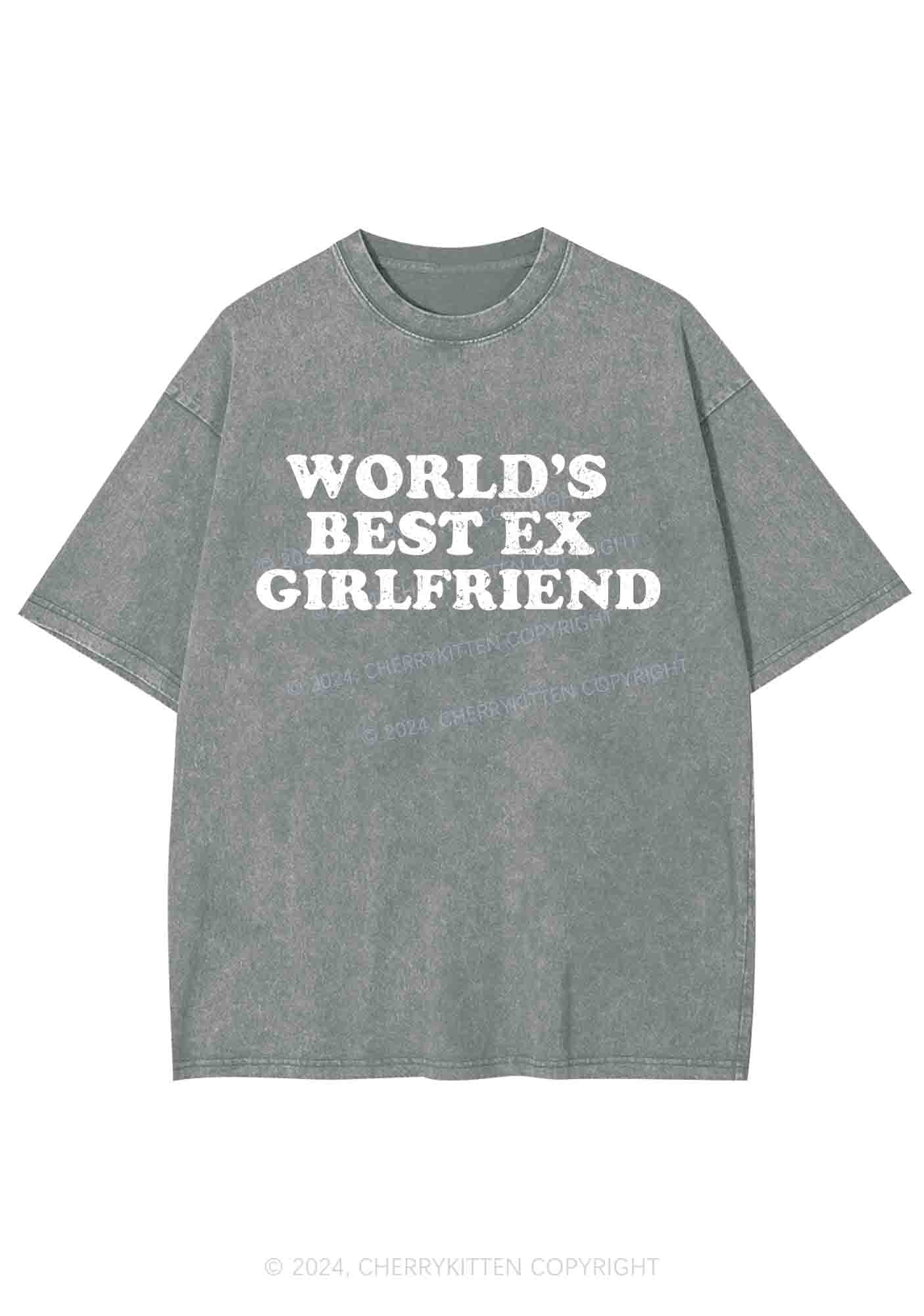 Best Ex Girlfriend Y2K Washed Tee Cherrykitten - Image 5