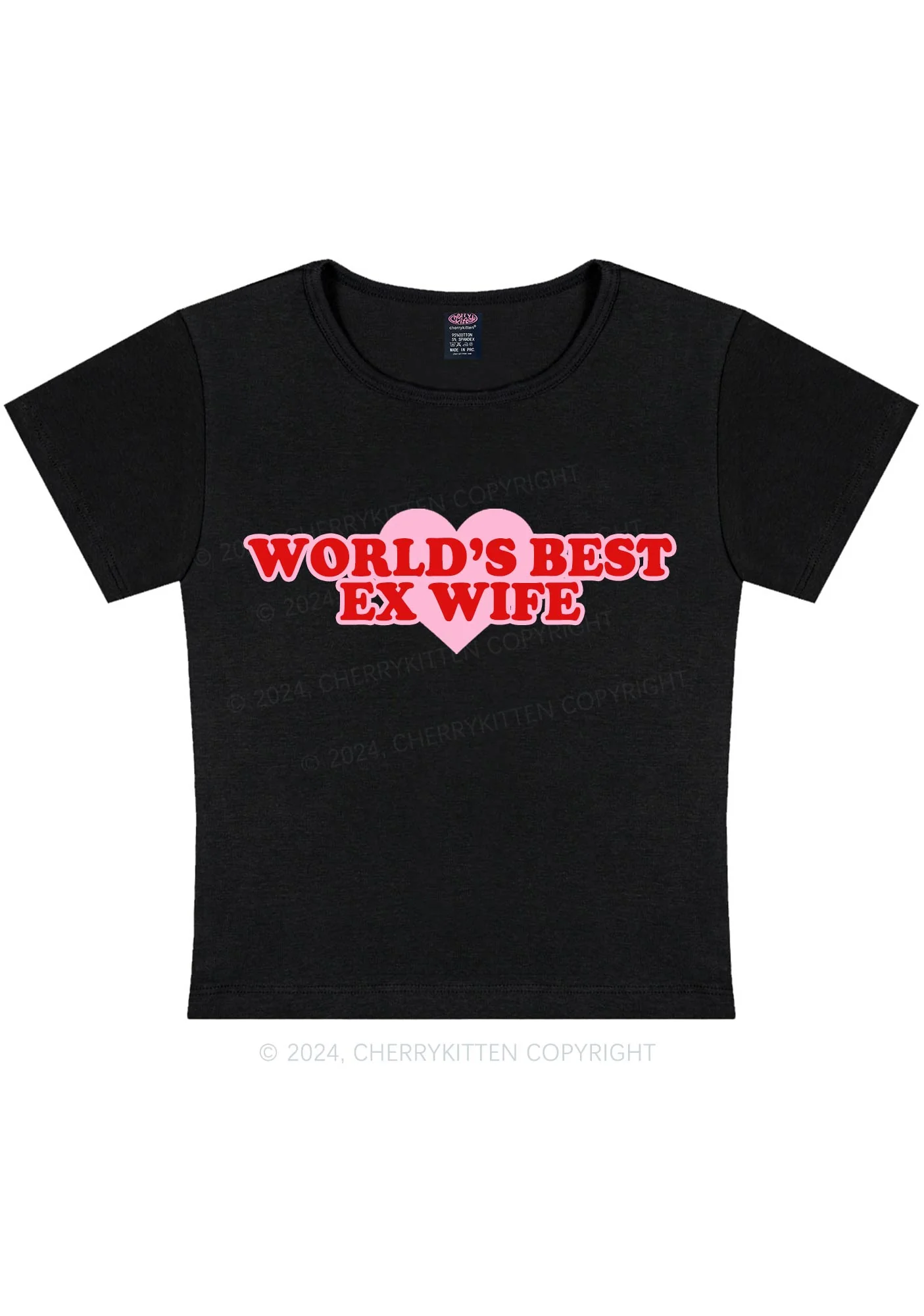 Best Ex Wife Y2K Baby Tee Cherrykitten - Image 3