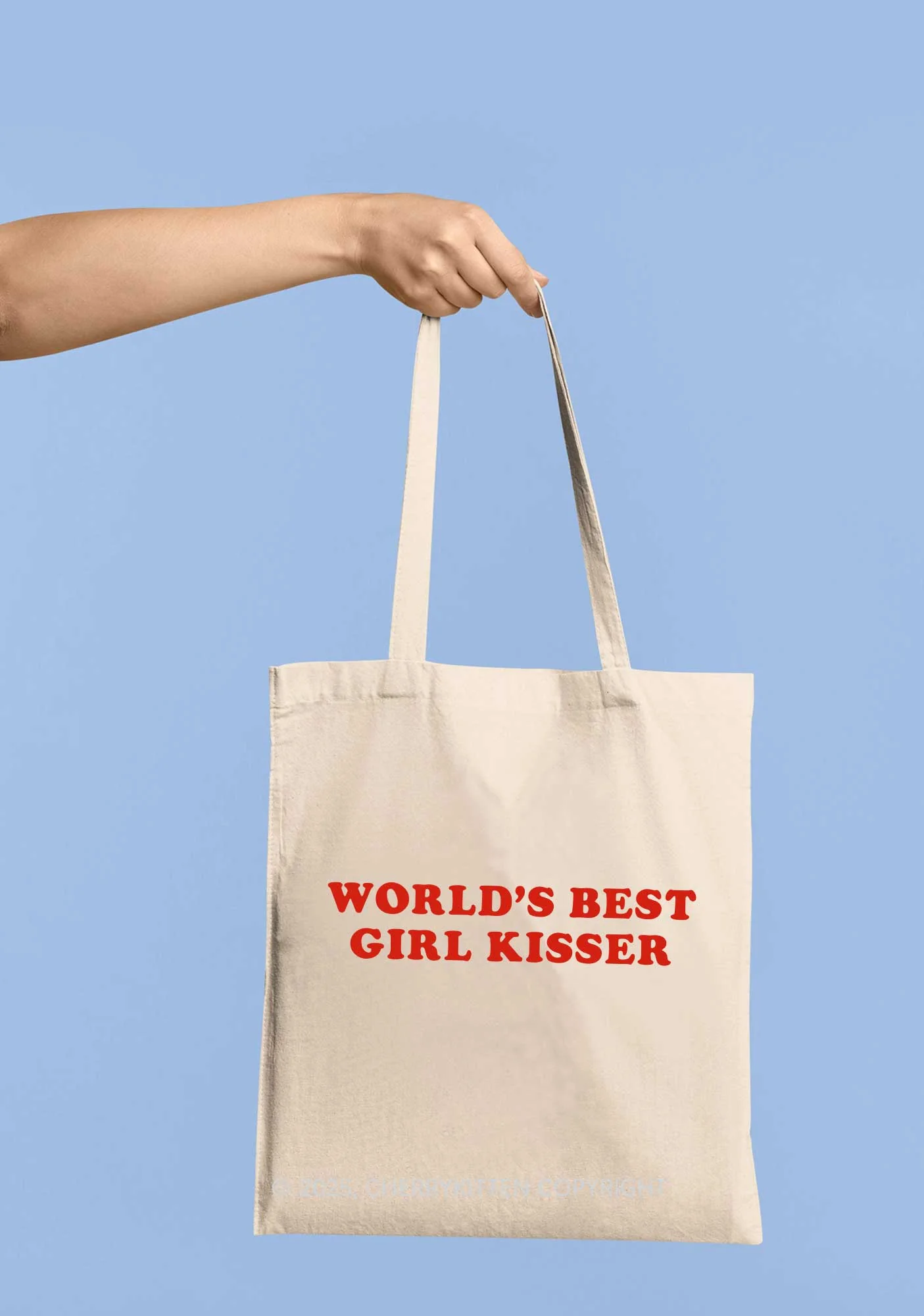 Best Girl Kisser Pride Y2K Canvas Tote Bag Cherrykitten - Image 2