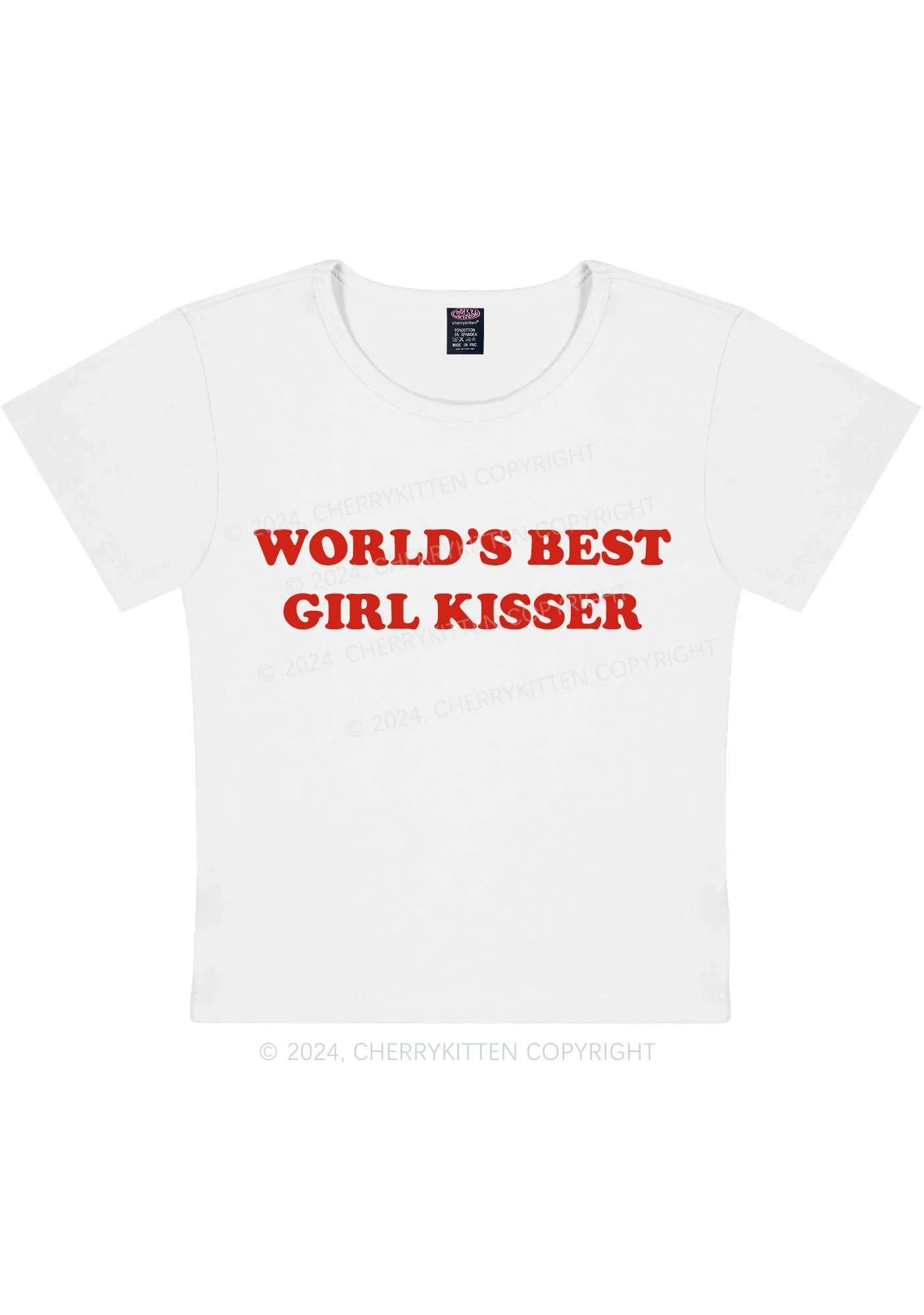 Best Girl Kisser Y2K Baby Tee Cherrykitten - Image 7