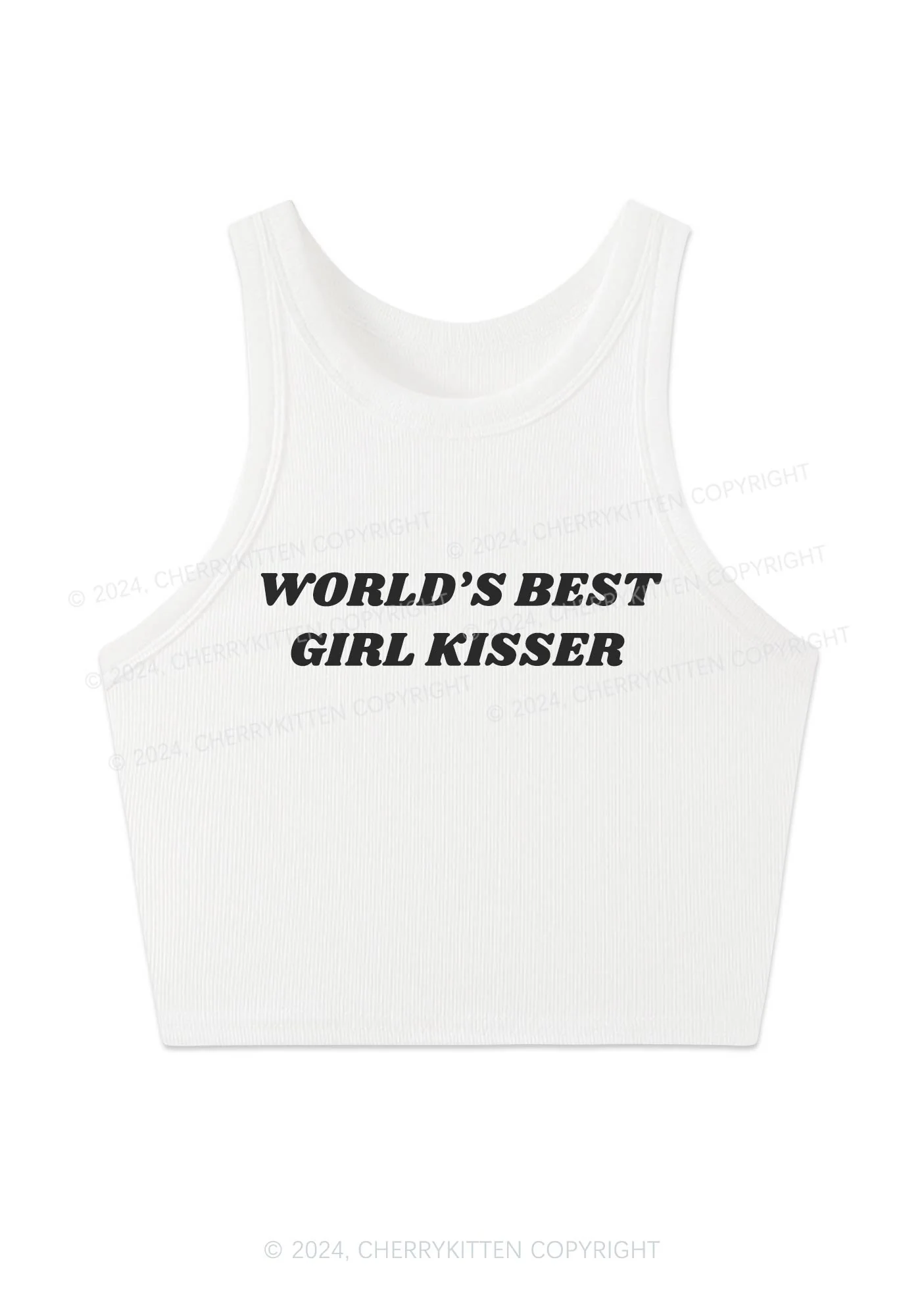 Best Girl Kisser Y2K Crop Tank Top Cherrykitten - Image 2