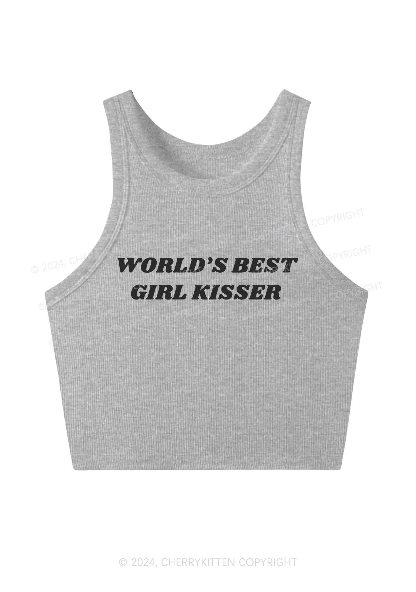 Best Girl Kisser Y2K Crop Tank Top Cherrykitten - Image 4