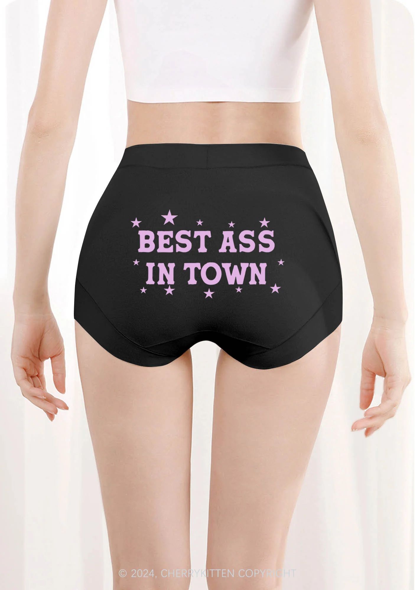 Best In Town Y2K Mid Rise Waist Boyshort Cherrykitten - Image 3