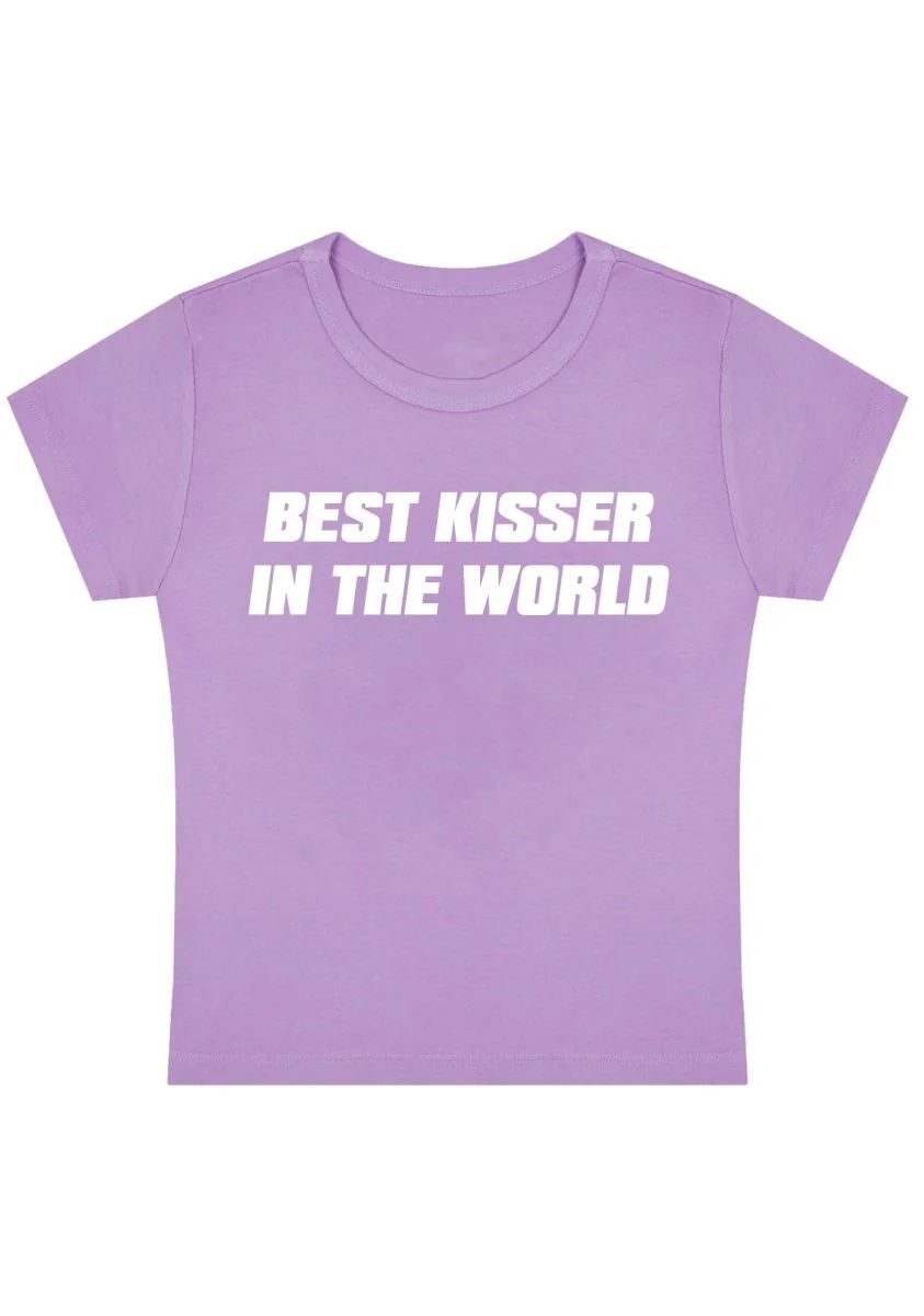 Best Kisser In The World Y2k Baby Tee - Image 4