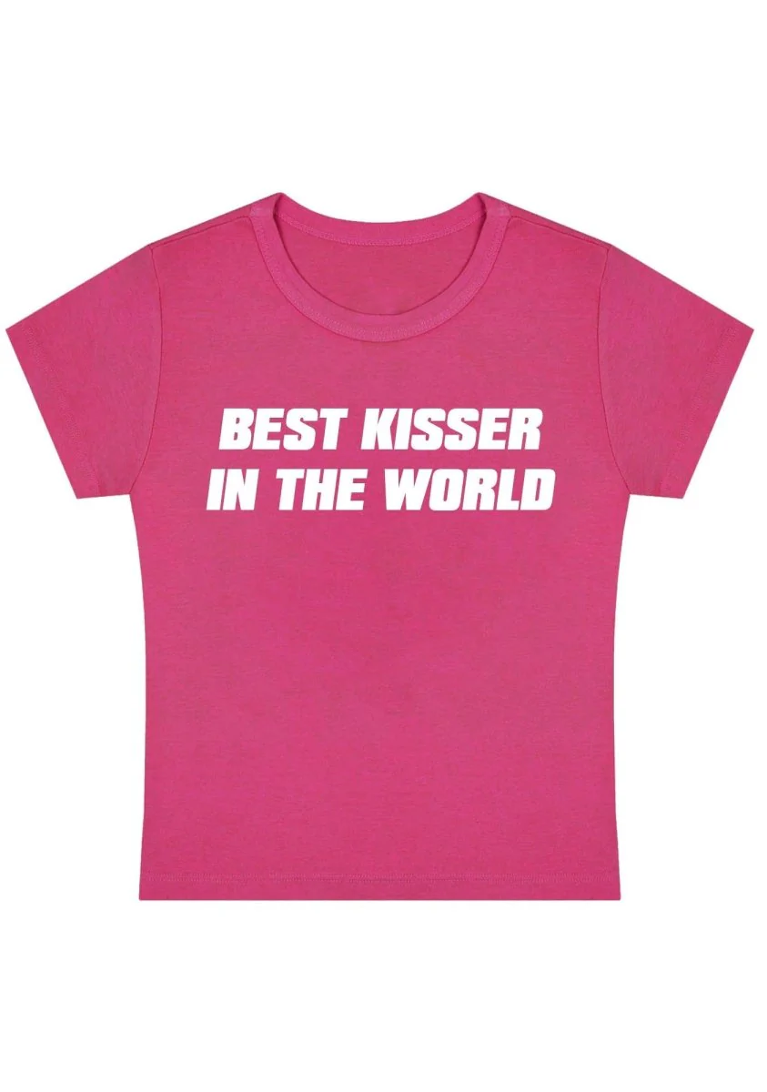 Best Kisser In The World Y2k Baby Tee - Image 5