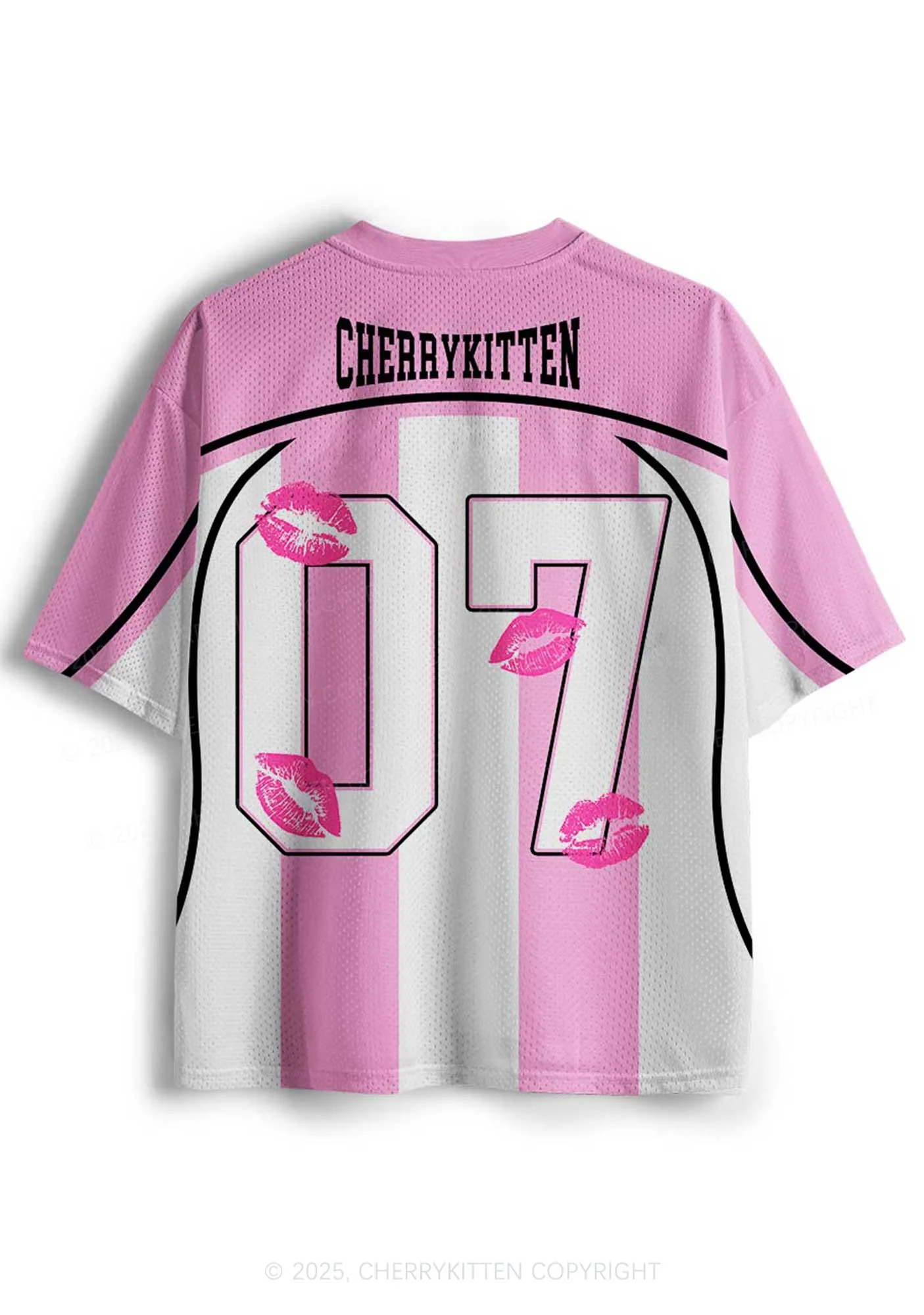 Custom Best Kisser In The World Y2K Mesh Jersey Shirts Cherrykitten - Image 2