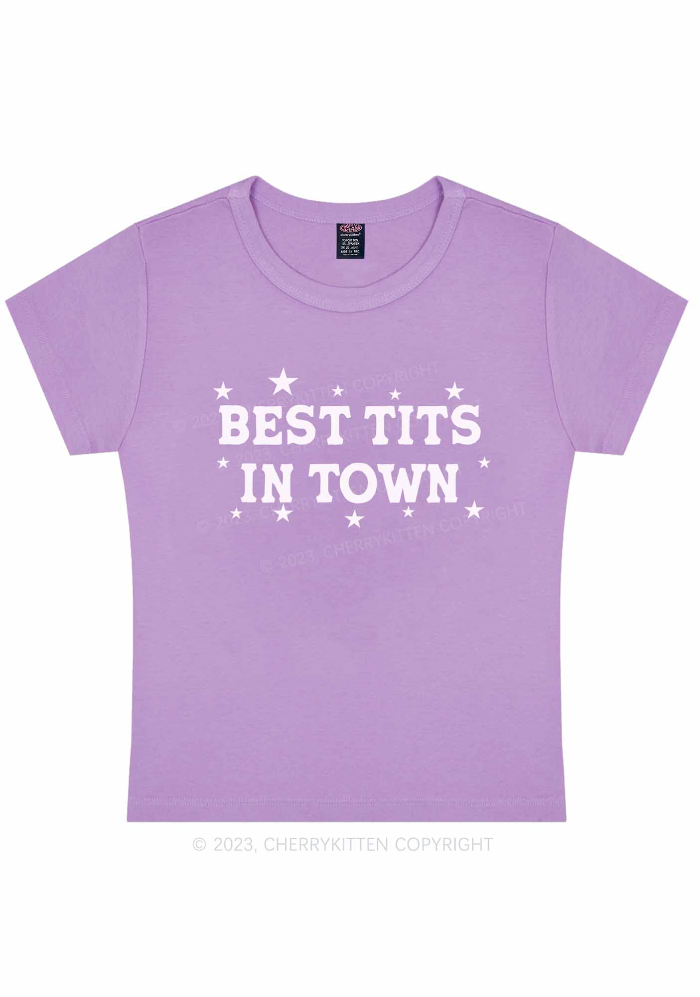 Best Txts In Town Y2K Baby Tee Cherrykitten - Image 4