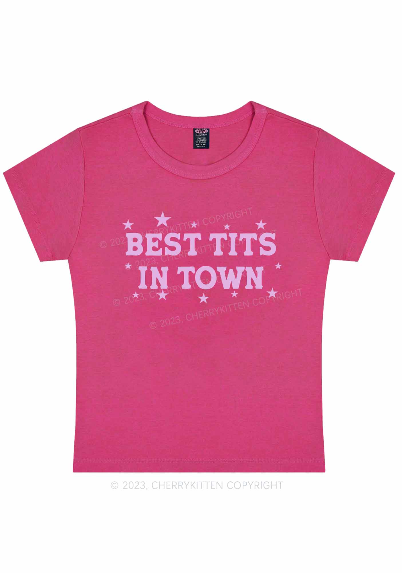 Best Txts In Town Y2K Baby Tee Cherrykitten - Image 5