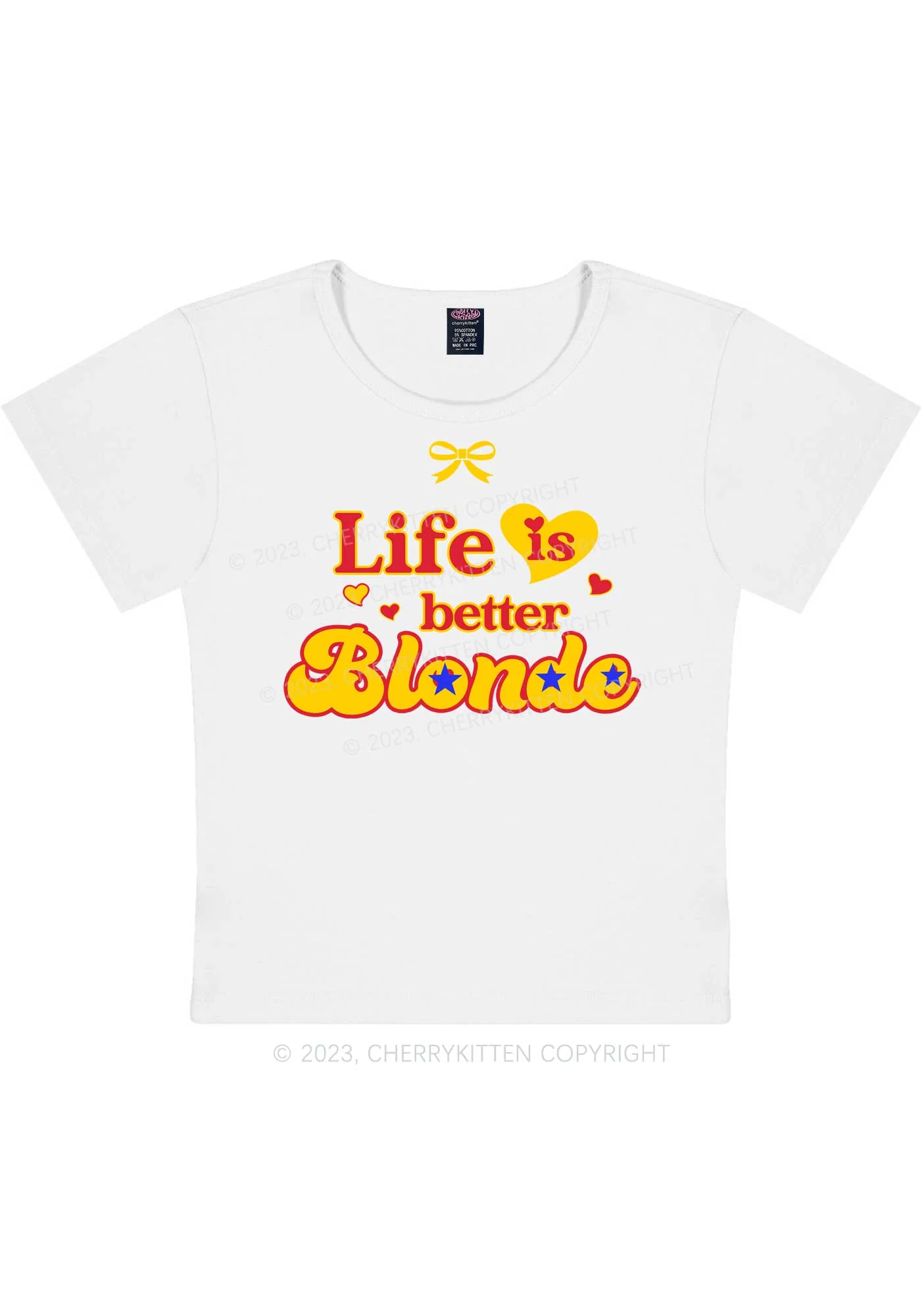 Better Blonde Y2K Baby Tee Cherrykitten - Image 3