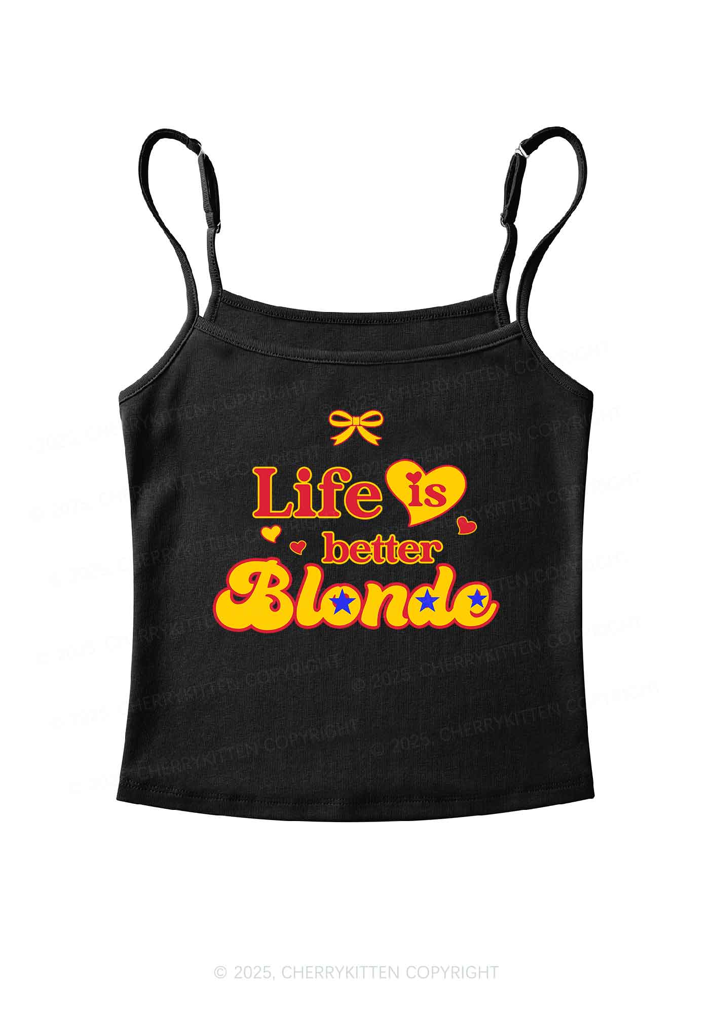 Better Blonde Y2K Spaghetti Strap Cami Cherrykitten - Image 4