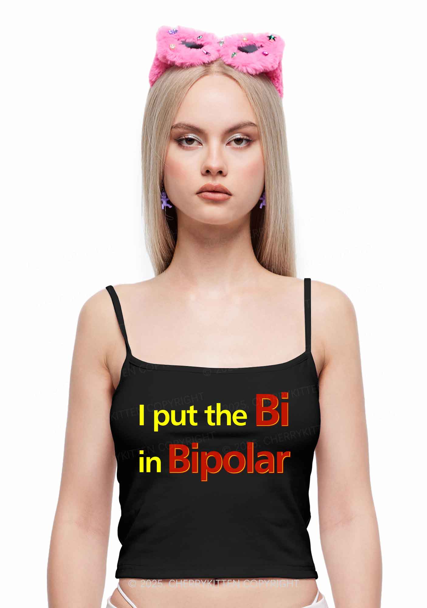 Bi In BipolarY2K Spaghetti Strap Cami Cherrykitten - Image 2