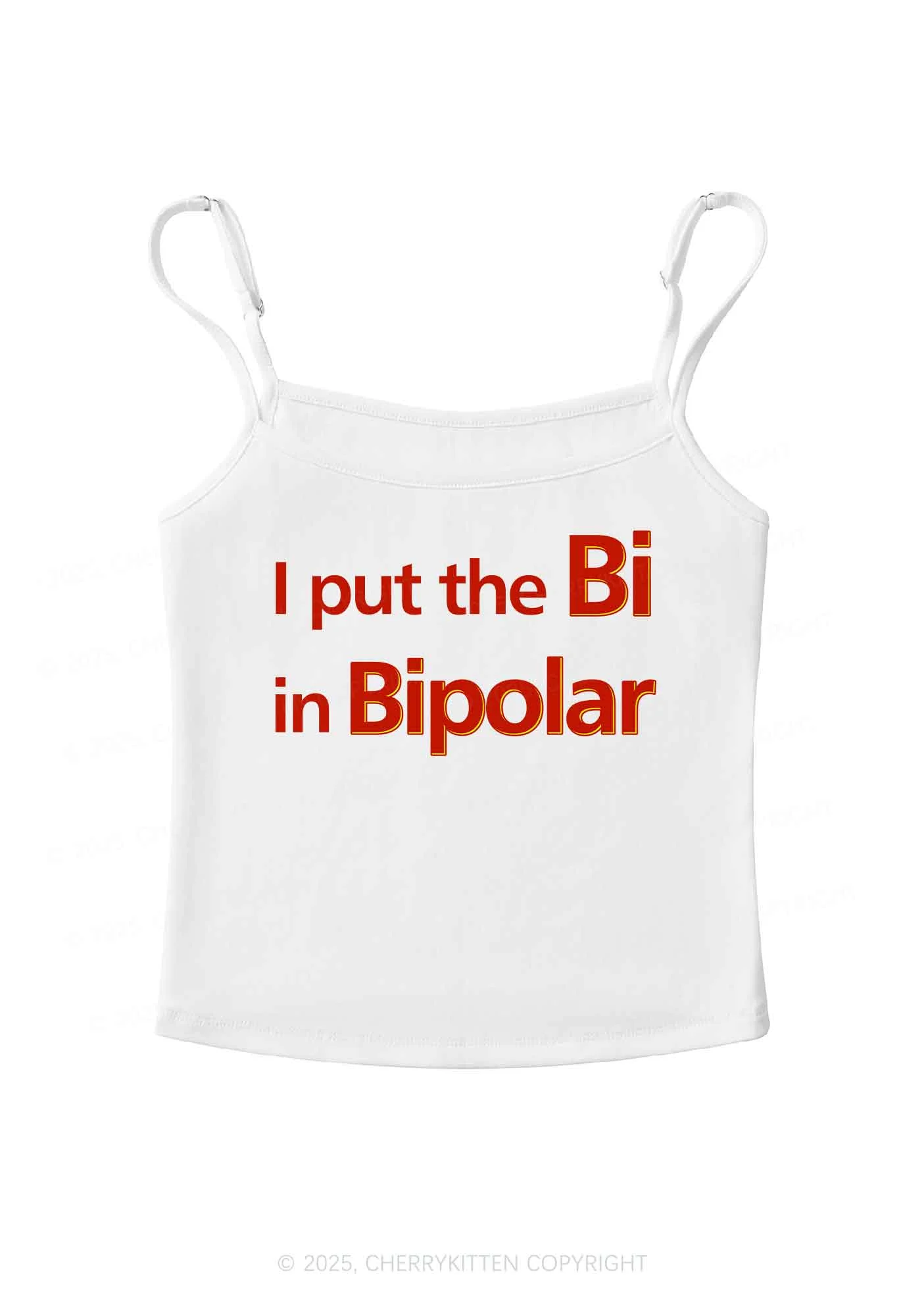 Bi In BipolarY2K Spaghetti Strap Cami Cherrykitten - Image 3
