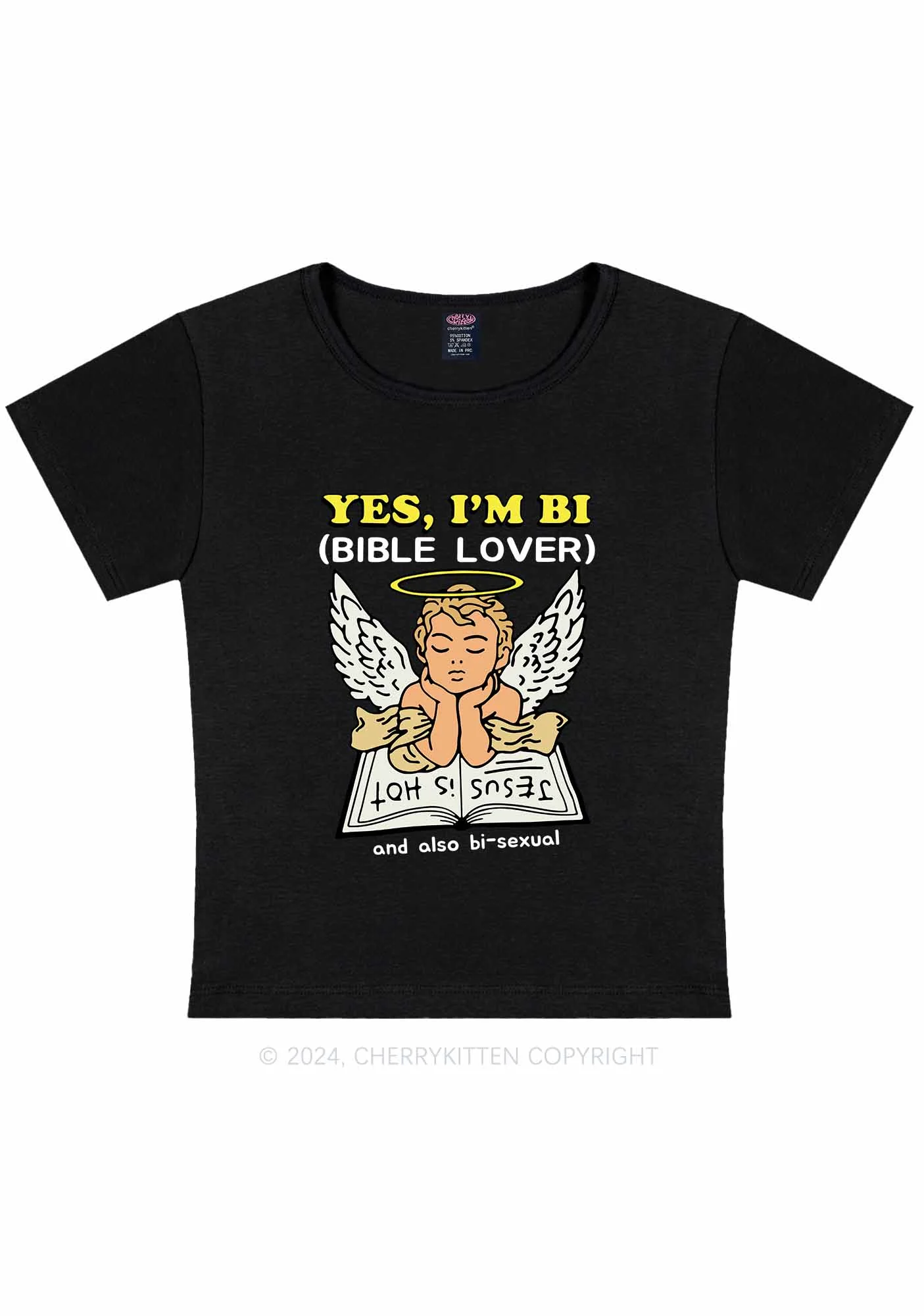 Bible Lover Y2K Baby Tee Cherrykitten - Image 9