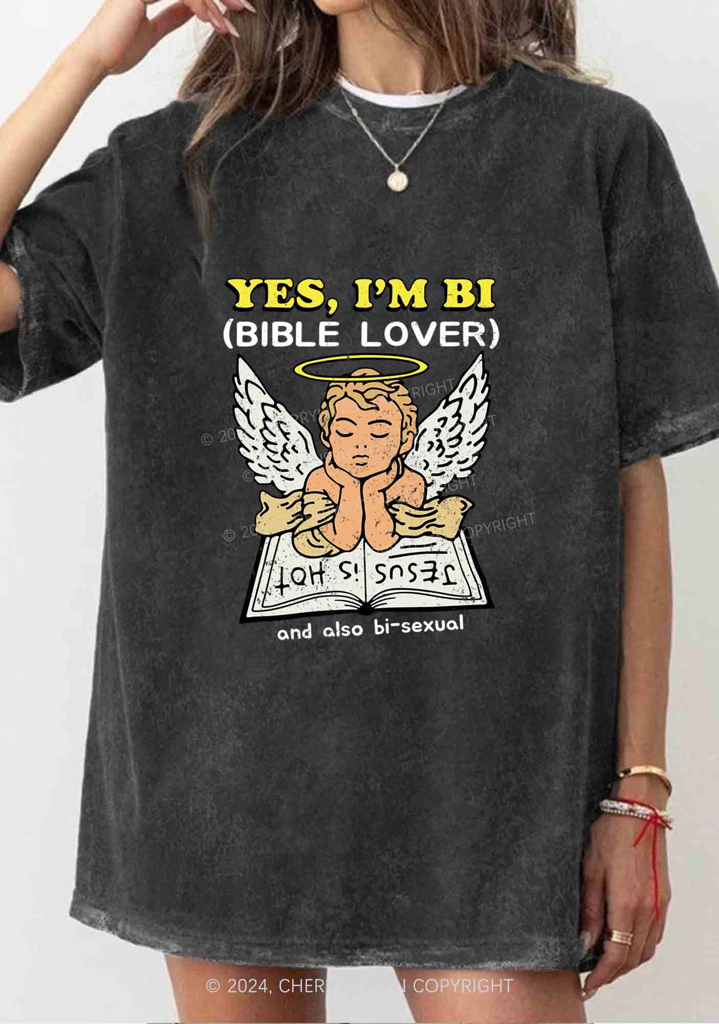 Bible Lover Y2K Washed Tee Cherrykitten - Image 2