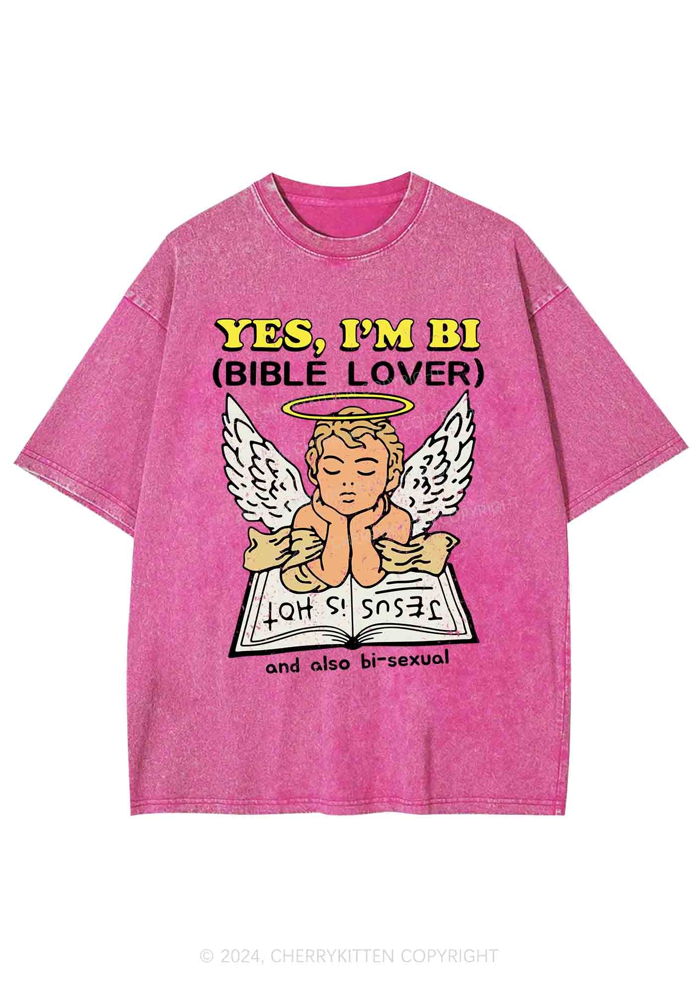Bible Lover Y2K Washed Tee Cherrykitten - Image 4