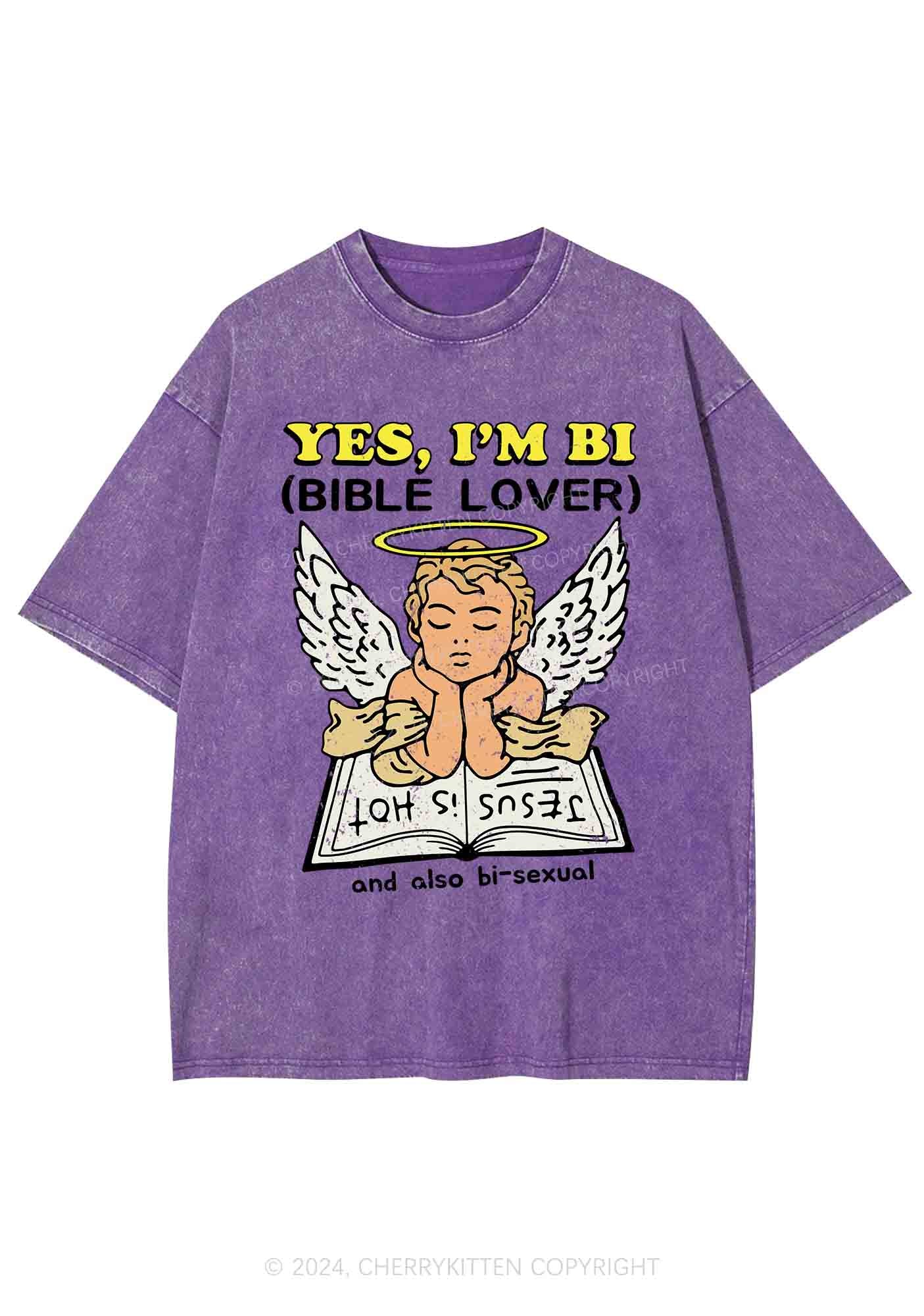 Bible Lover Y2K Washed Tee Cherrykitten - Image 6