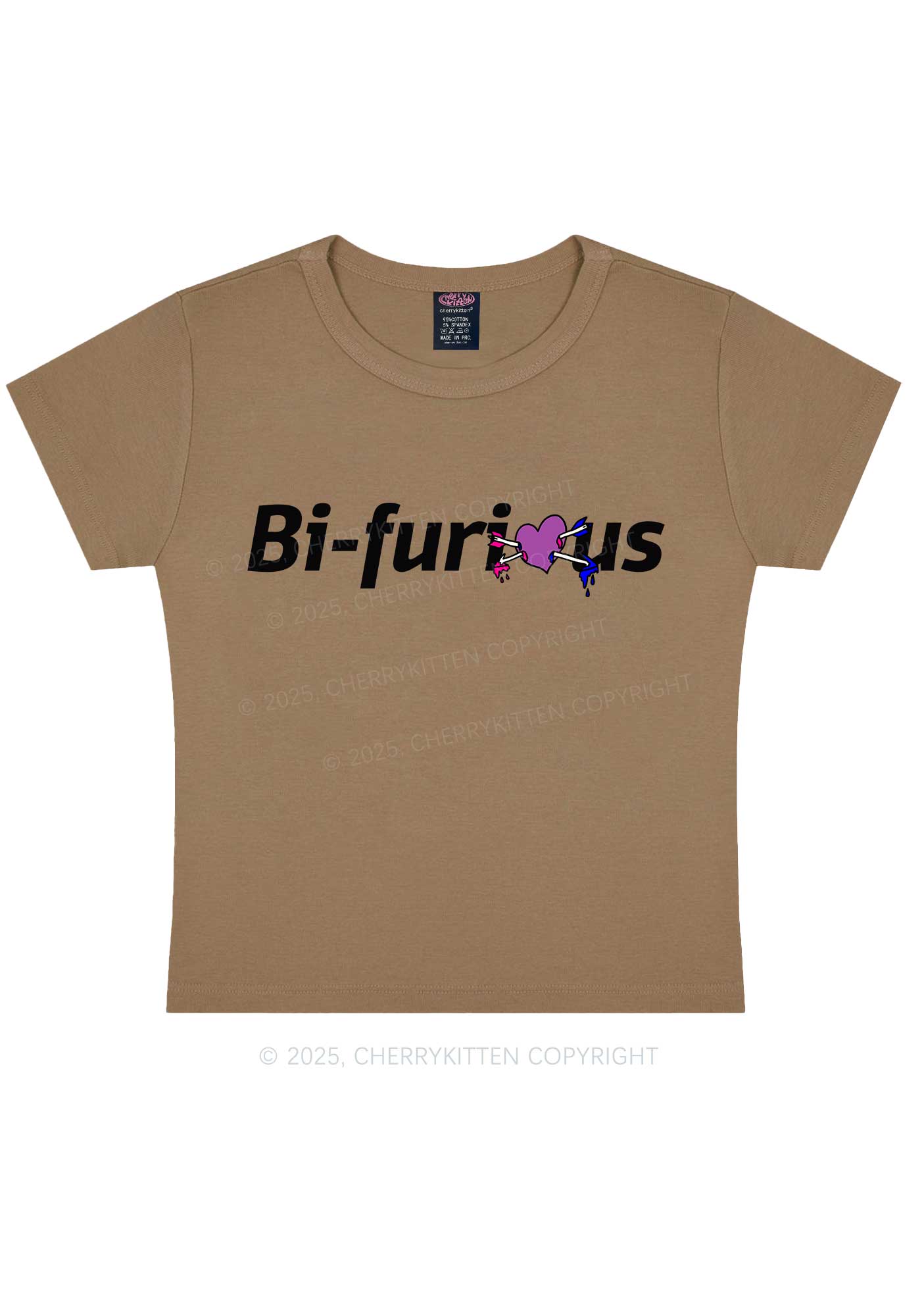Bifurious Pride Y2K Baby Tee Cherrykitten - Image 10