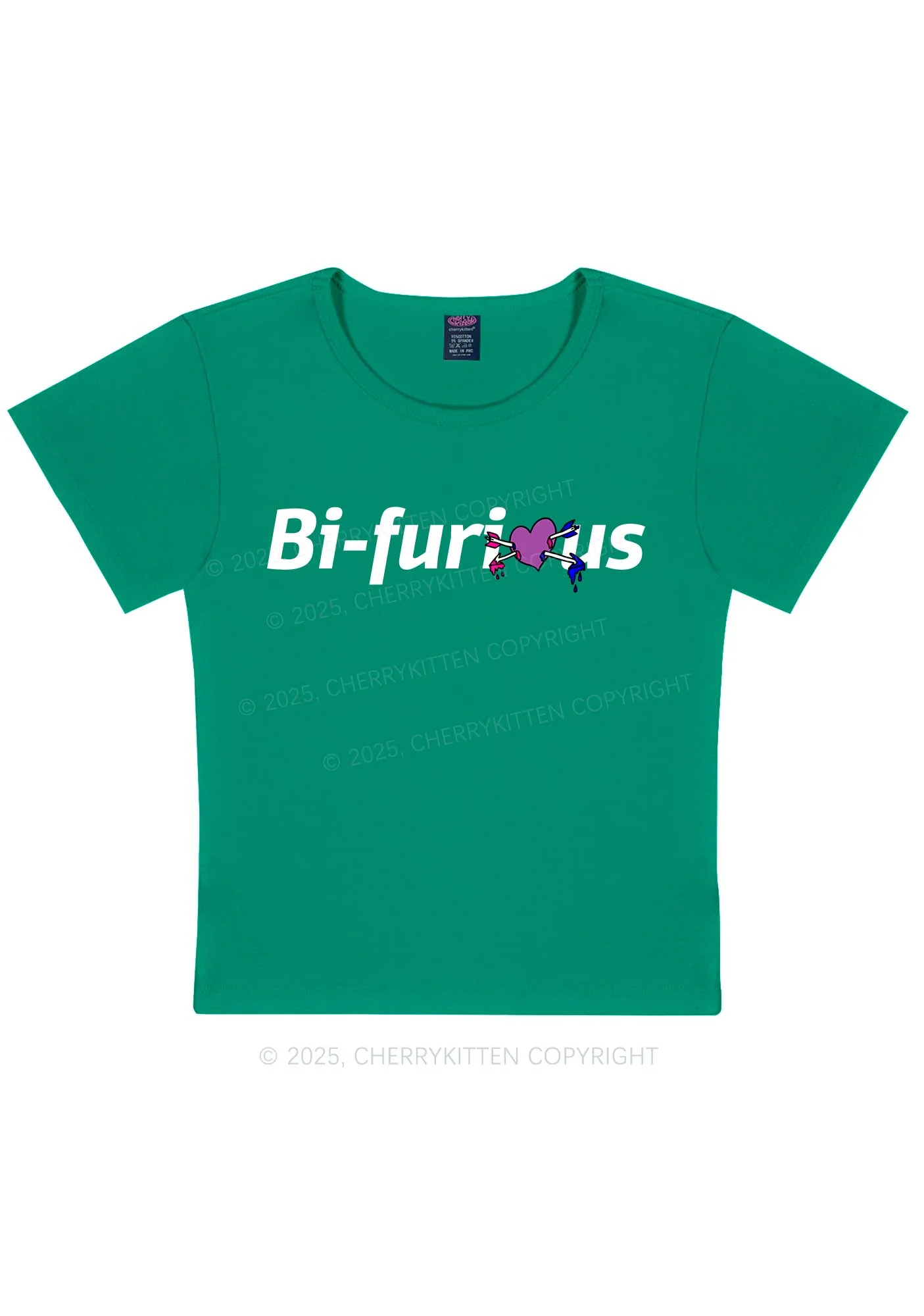 Bifurious Pride Y2K Baby Tee Cherrykitten - Image 11