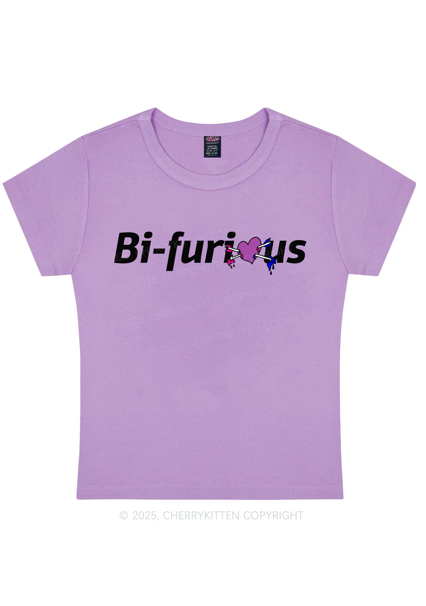 Bifurious Pride Y2K Baby Tee Cherrykitten - Image 6