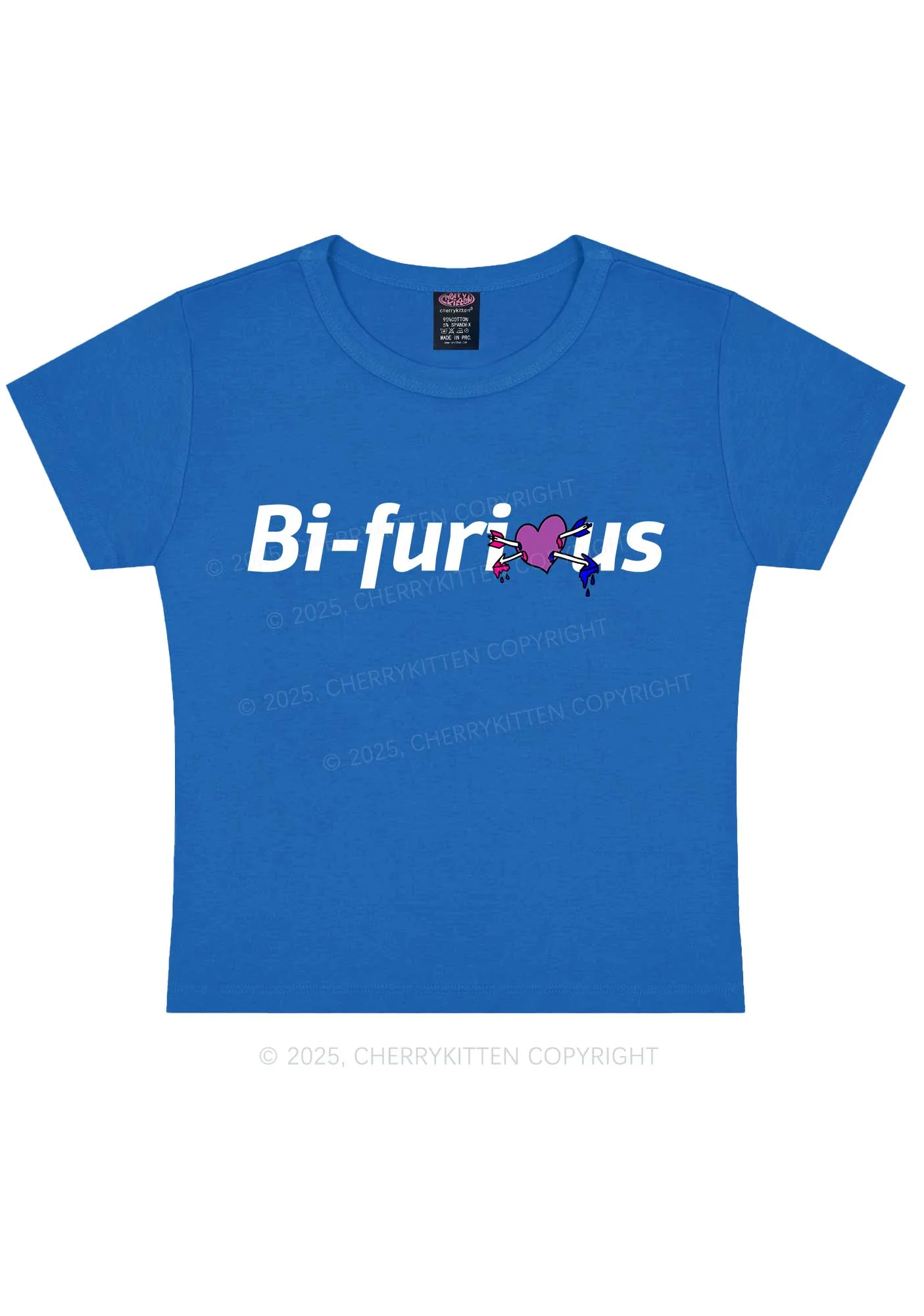 Bifurious Pride Y2K Baby Tee Cherrykitten - Image 9