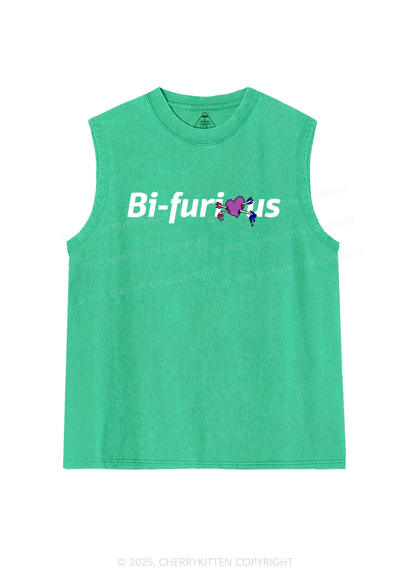 Bifurious Pride Y2K Washed Muscle Tank Cherrykitten - Image 5