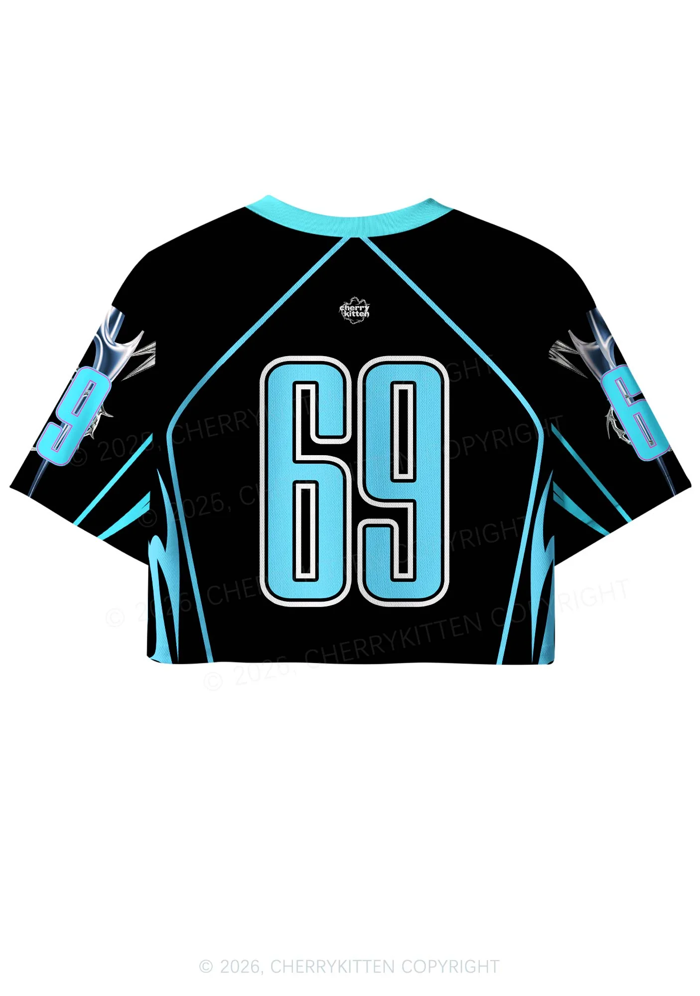 Big Dreams Techno Music Y2K Crop Sport Jersey Shirts Cherrykitten - Image 3