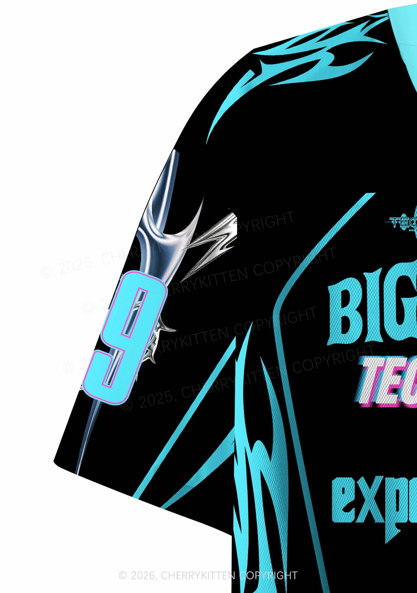 Big Dreams Techno Music Y2K Crop Sport Jersey Shirts Cherrykitten - Image 7