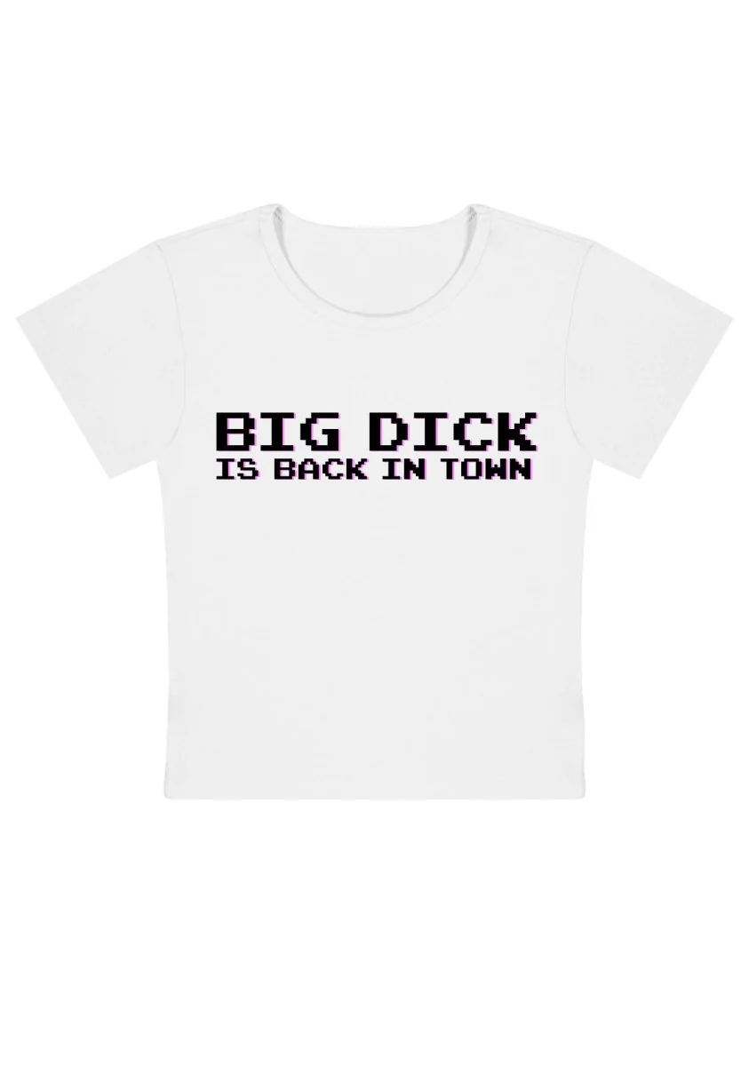 Big Is Back In Town Y2k Baby Tee - Image 5