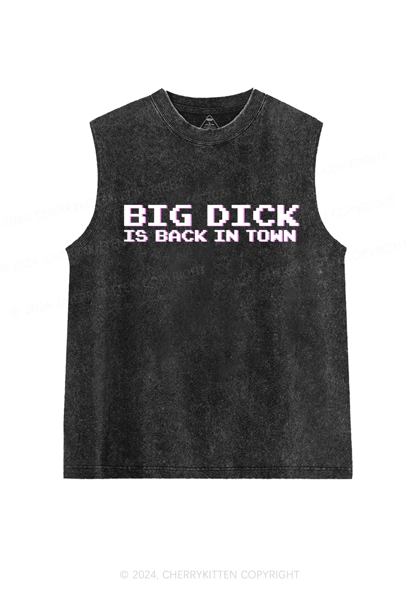 Big Is Back In Town Y2K Washed Tank Cherrykitten - Image 3