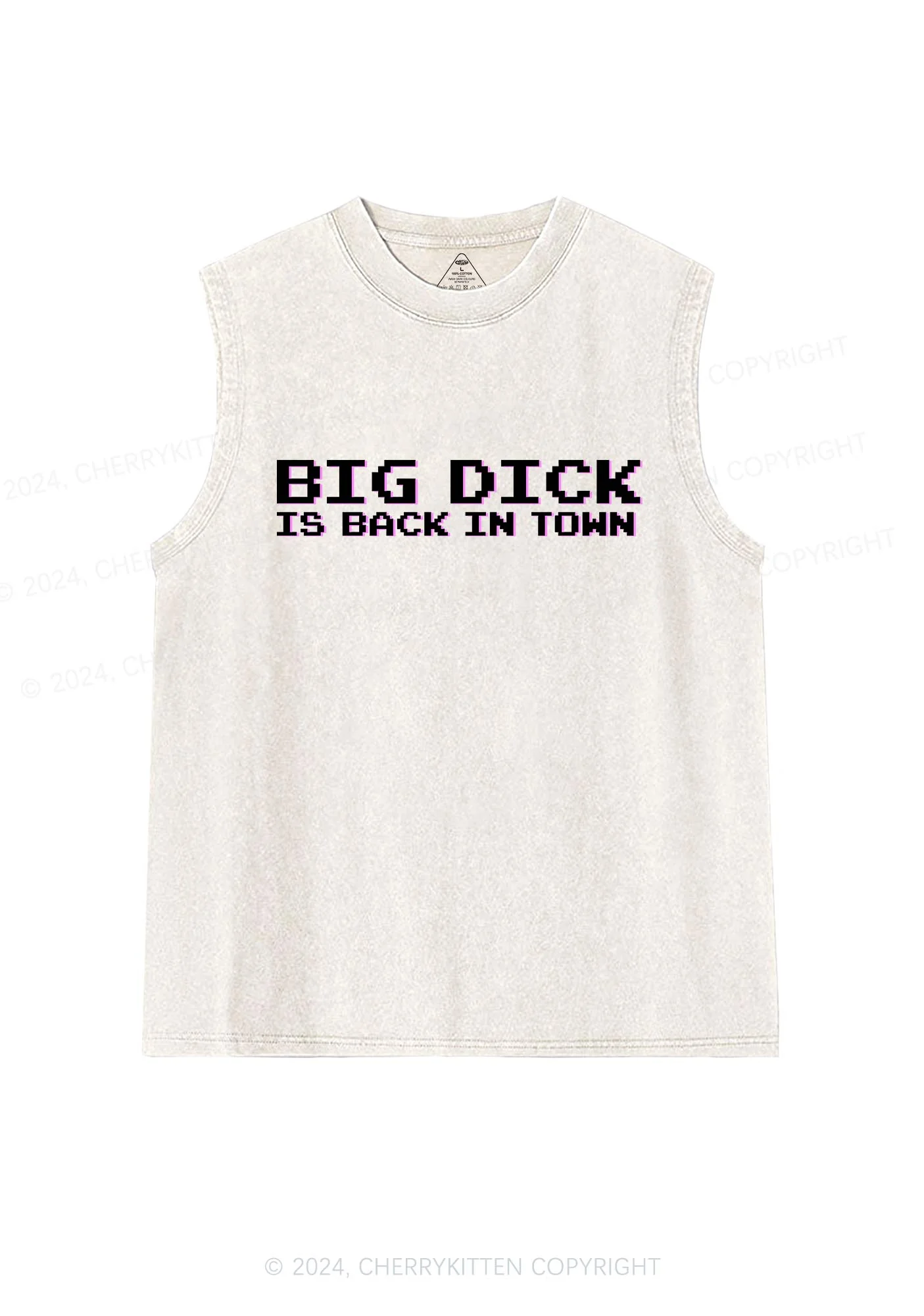 Big Is Back In Town Y2K Washed Tank Cherrykitten - Image 4