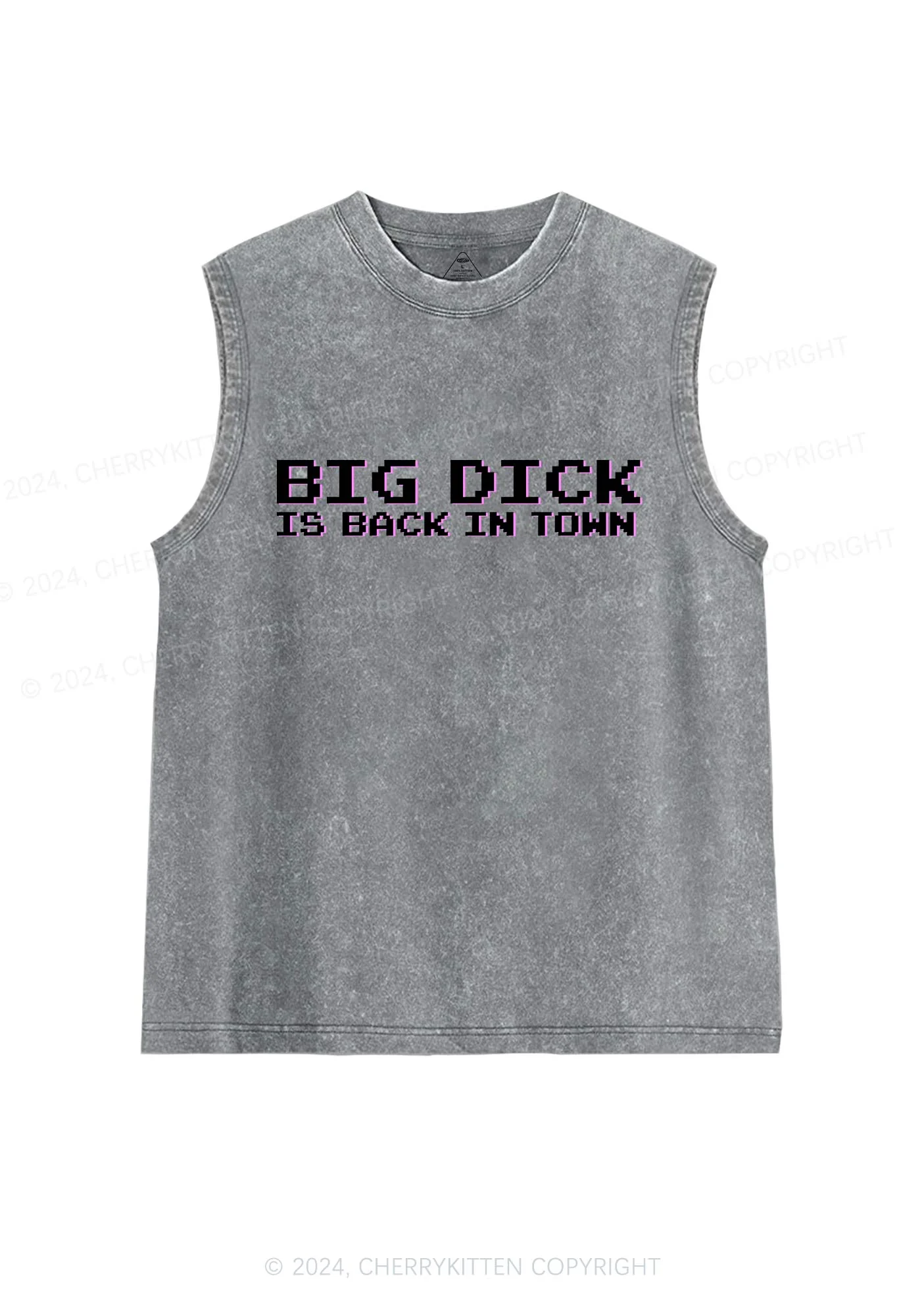 Big Is Back In Town Y2K Washed Tank Cherrykitten - Image 5