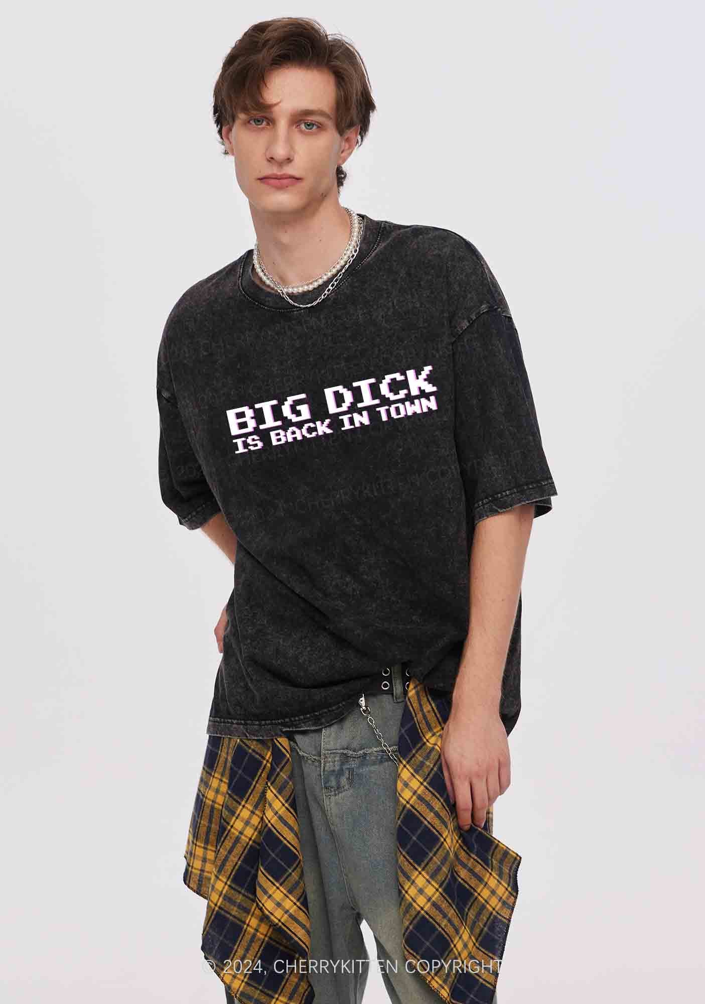 Big Is Back In Town Y2K Washed Tee Cherrykitten - Image 2