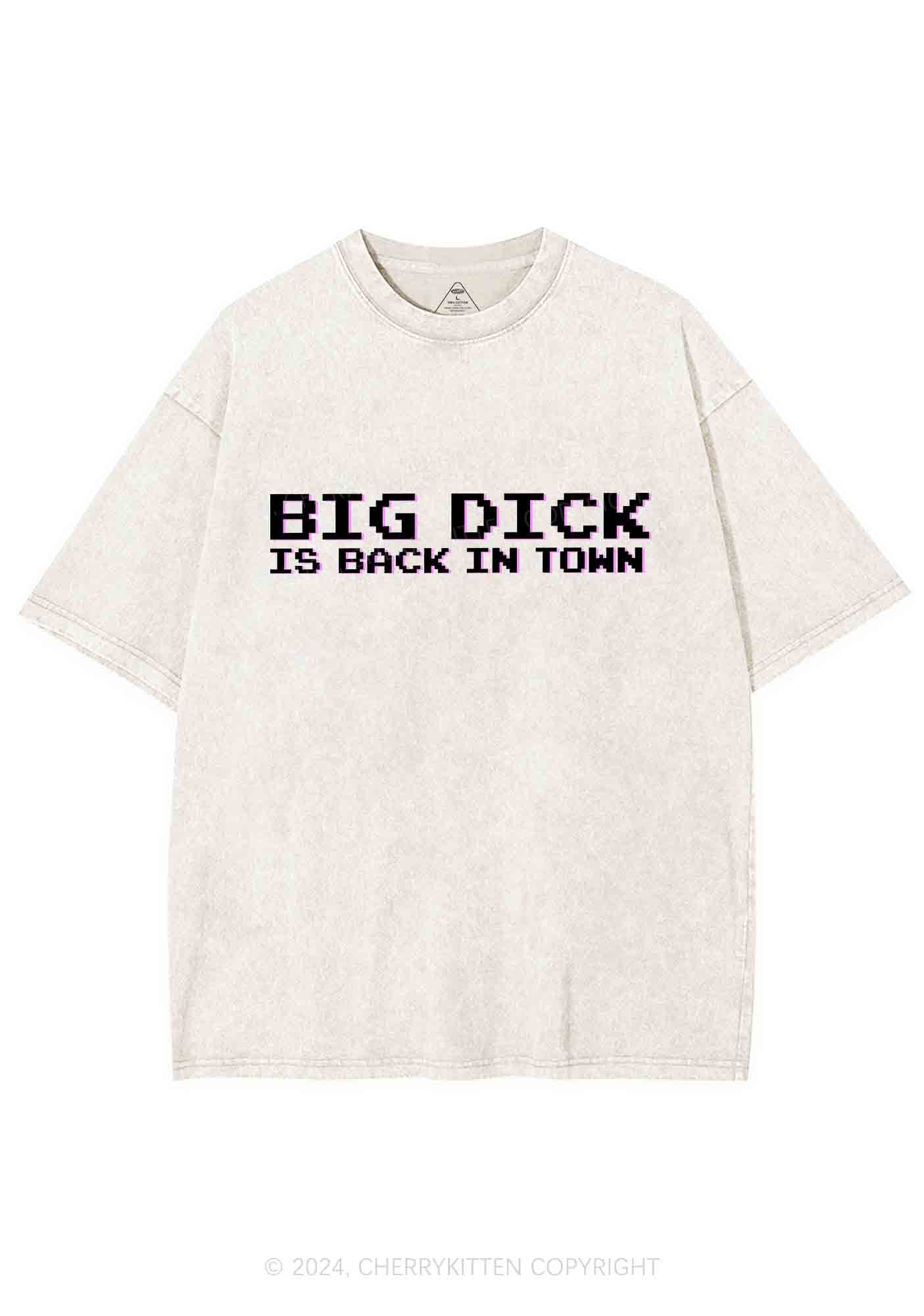Big Is Back In Town Y2K Washed Tee Cherrykitten - Image 4