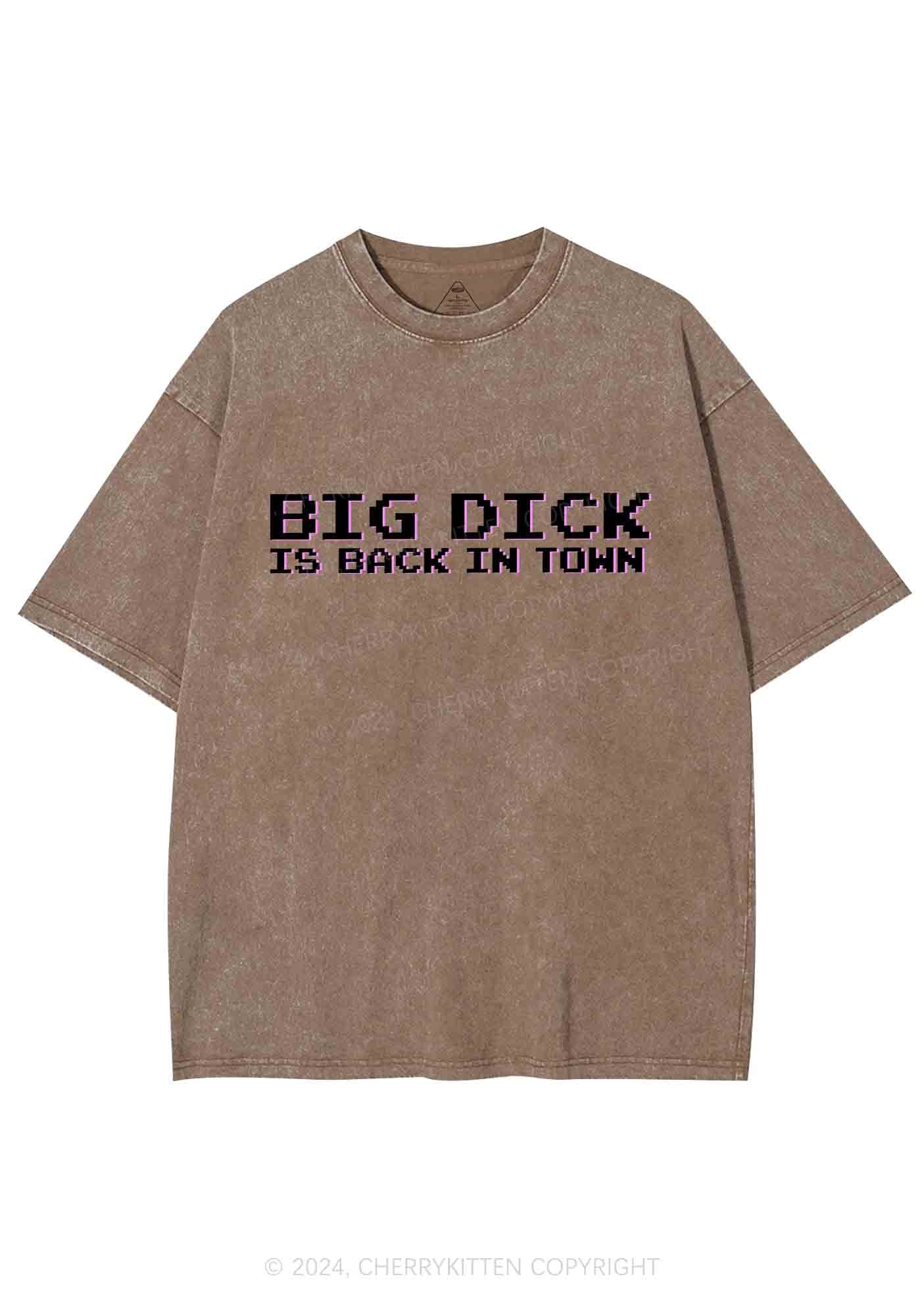 Big Is Back In Town Y2K Washed Tee Cherrykitten - Image 6