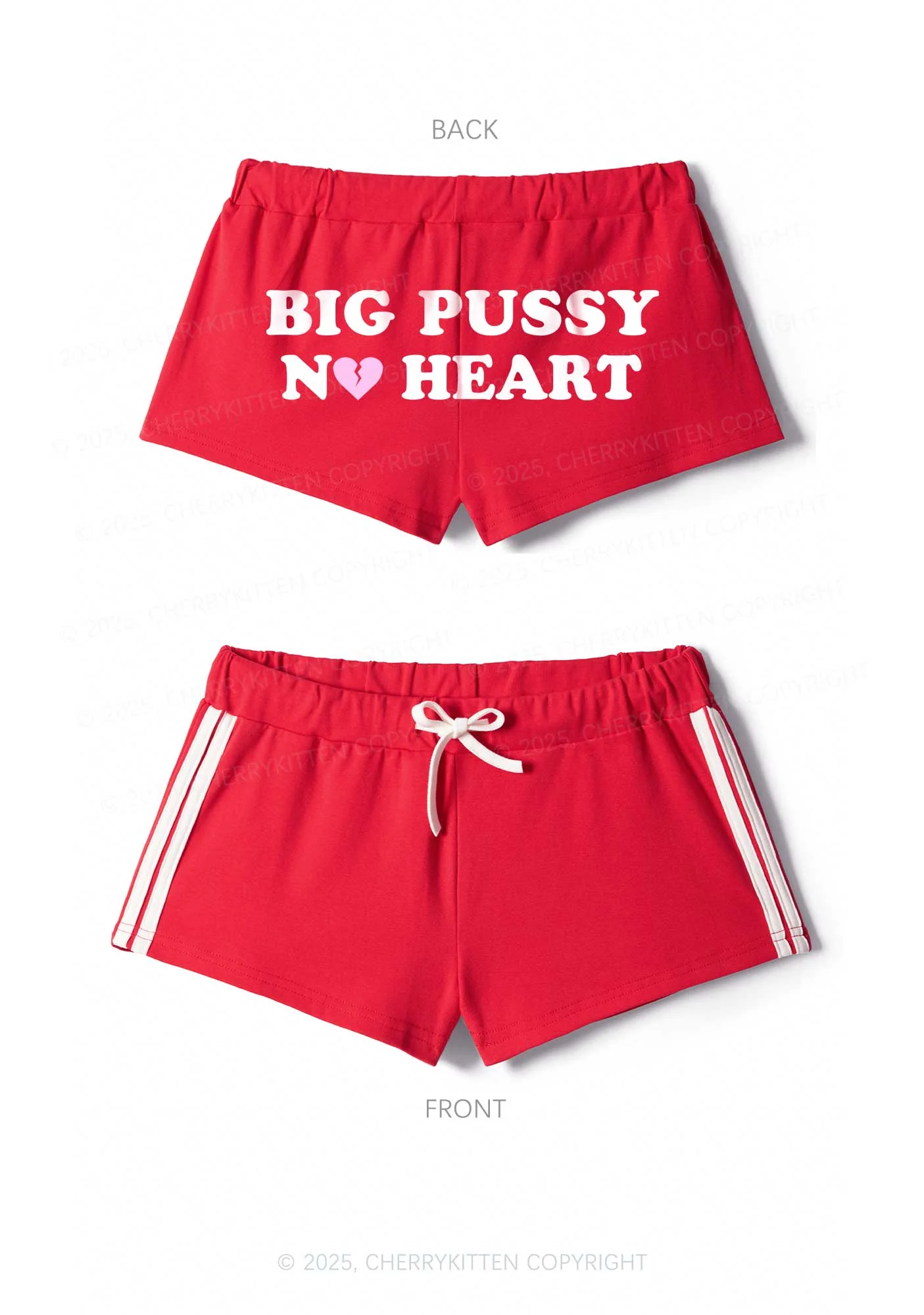 Big Puxxy No Heart Y2K Drawstring Mini Shorts Cherrykitten - Image 5