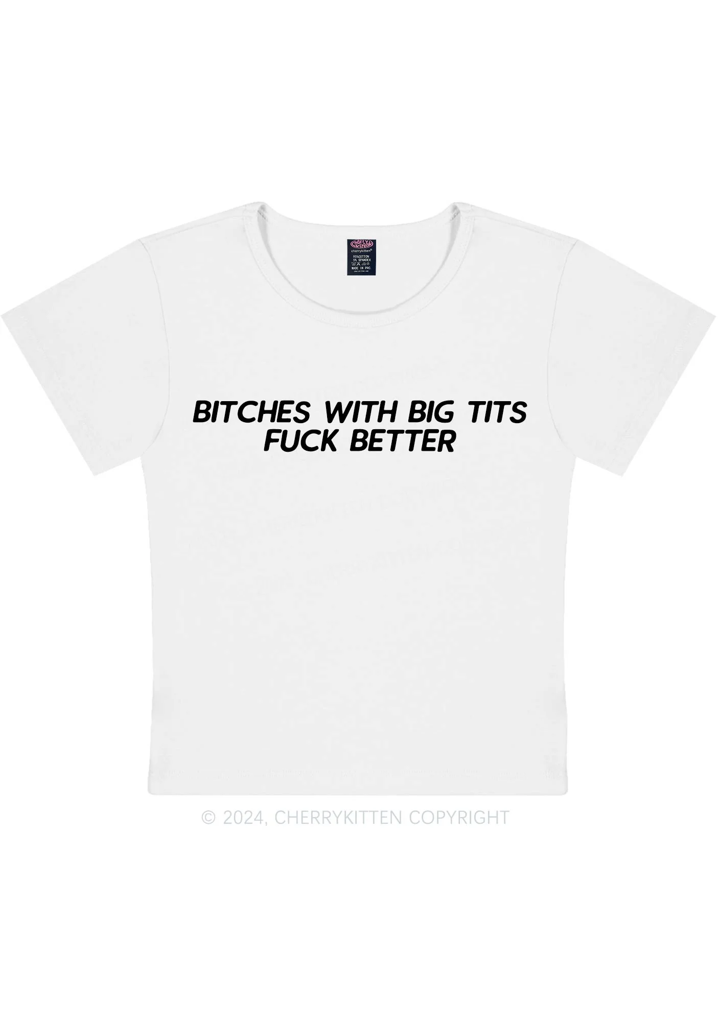 Big Txts Bxxch Y2K Baby Tee Cherrykitten - Image 4