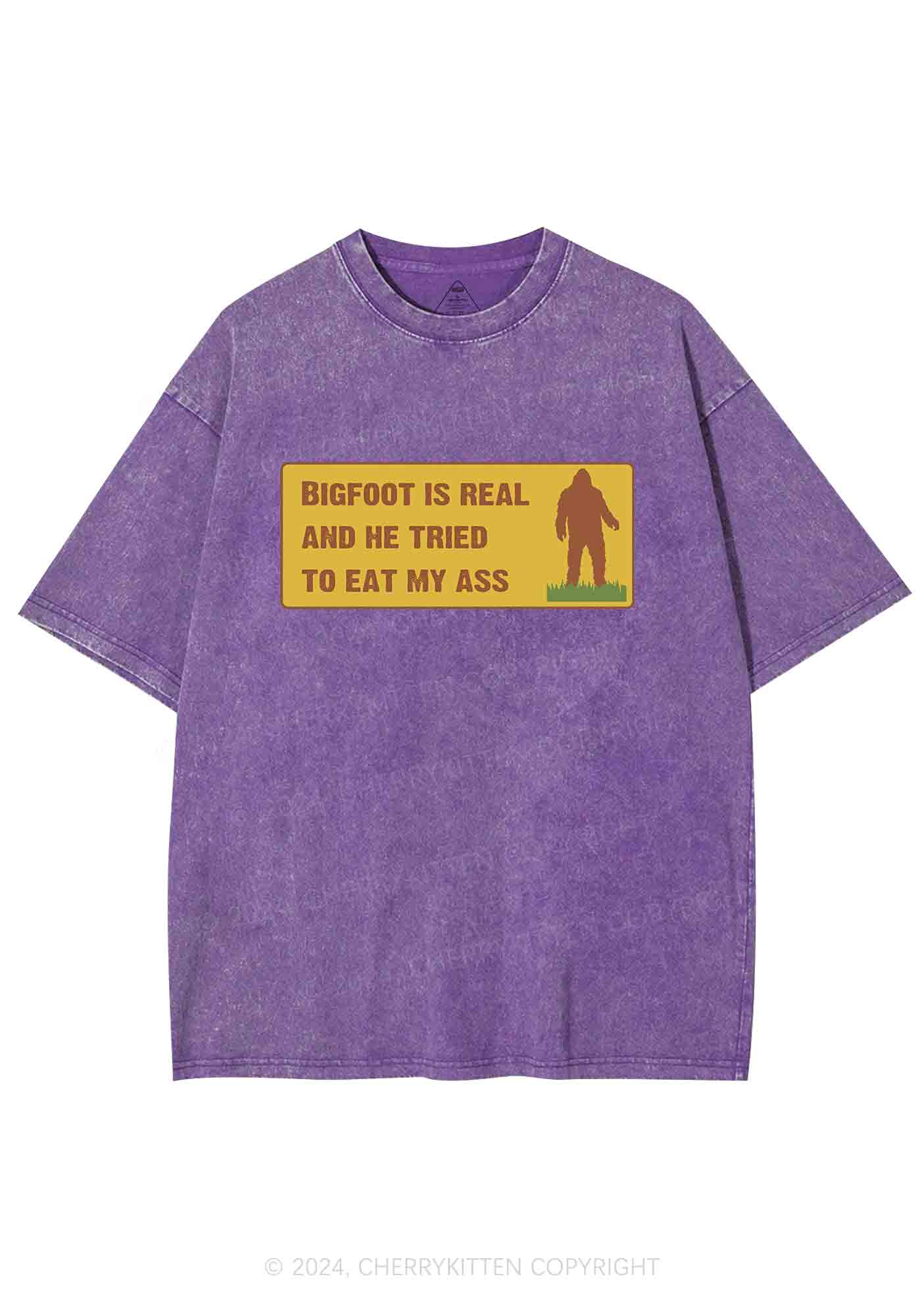 Bigfoot Is Real Y2K Washed Tee Cherrykitten - Image 6