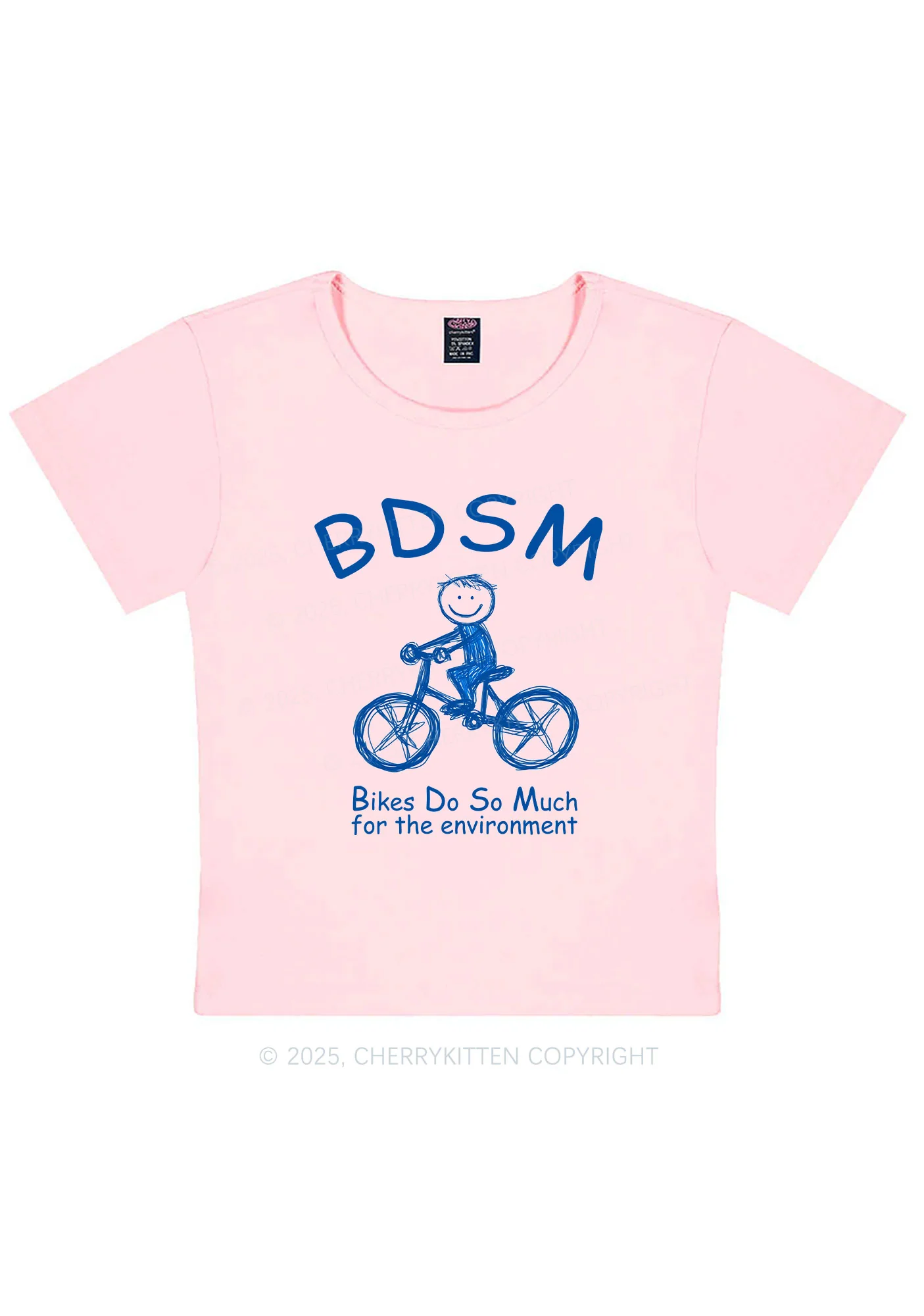 Bikes Do Much Environment Y2K Baby Tee Cherrykitten - Image 10