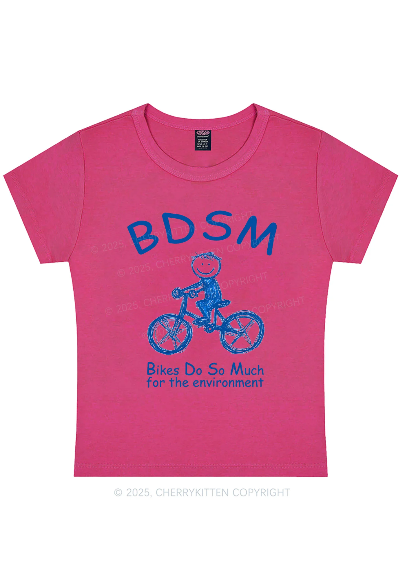 Bikes Do Much Environment Y2K Baby Tee Cherrykitten - Image 6
