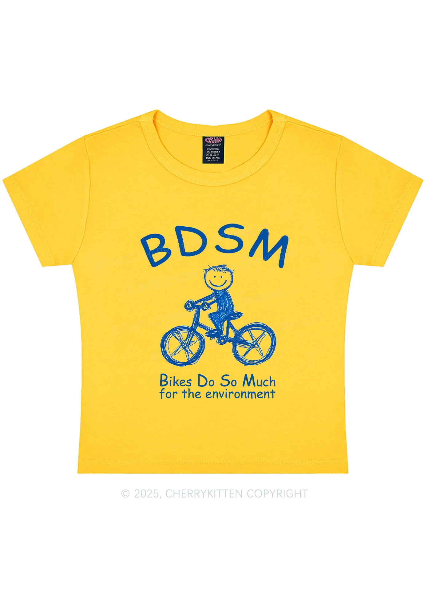 Bikes Do Much Environment Y2K Baby Tee Cherrykitten - Image 9
