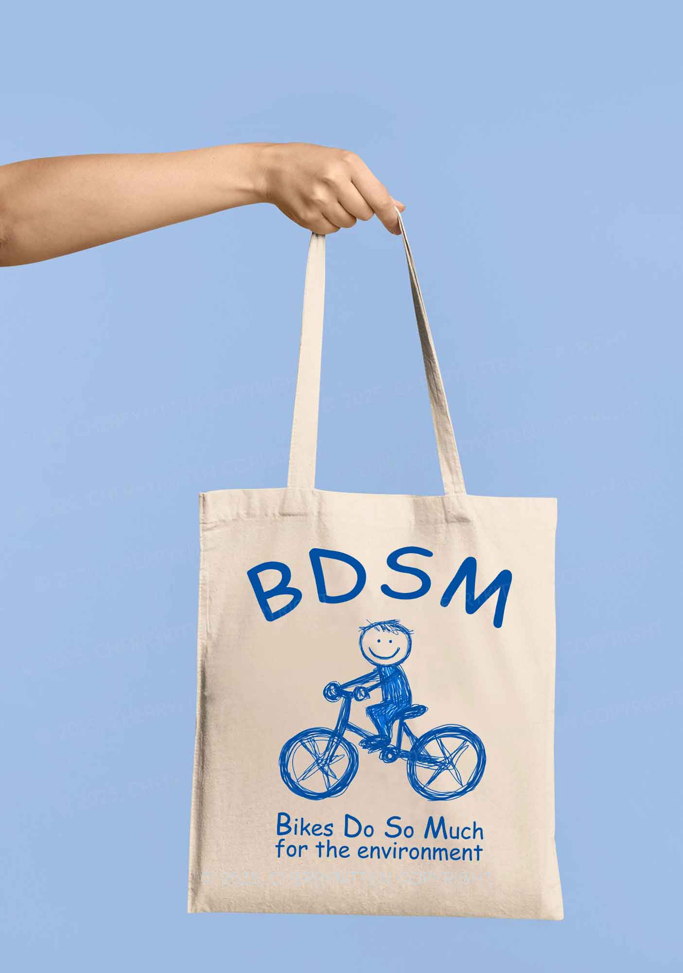 Bikes Do Much Environment Y2K Canvas Tote Bag Cherrykitten - Image 2