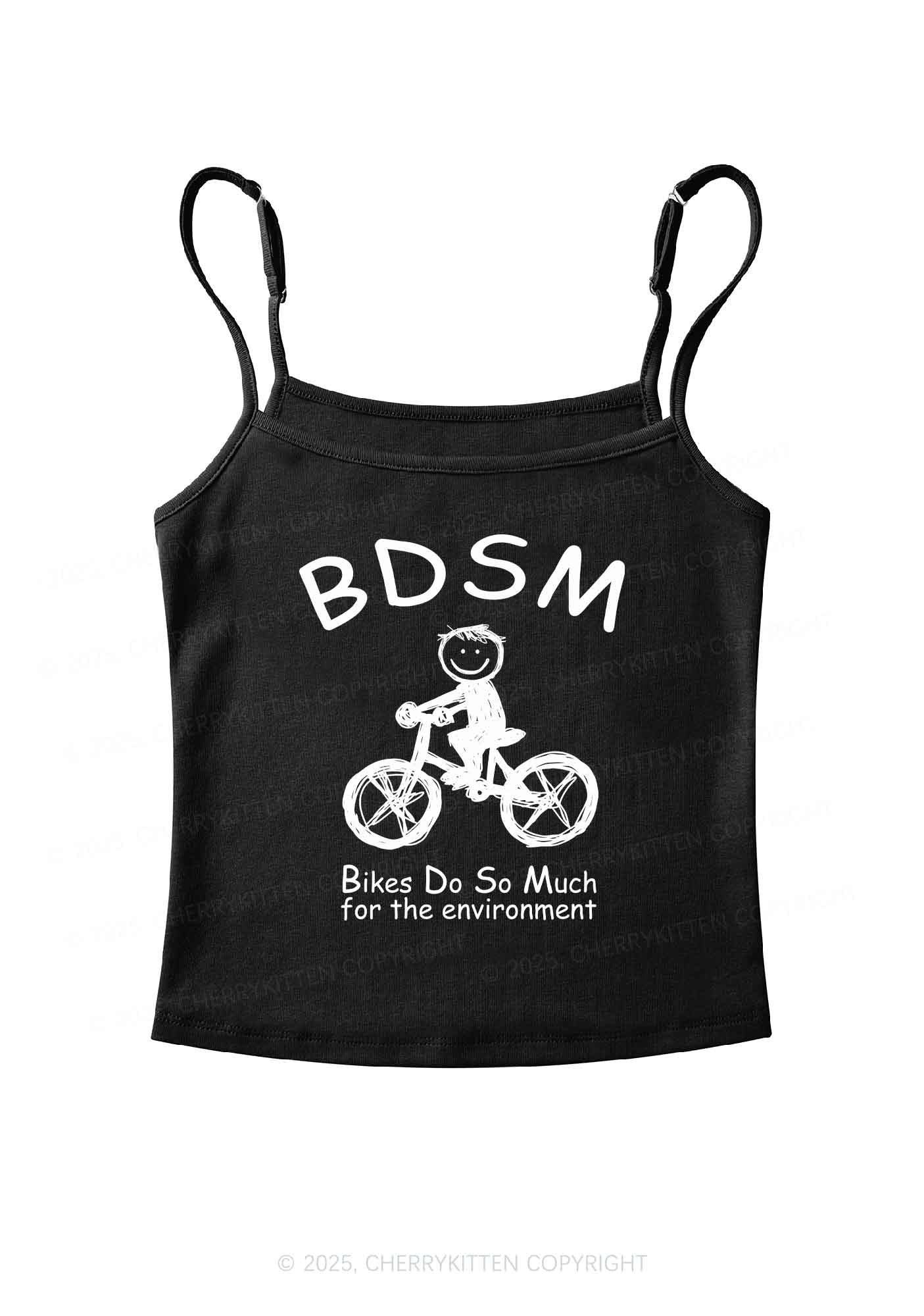 Bikes Do Much Environment Y2K Spaghetti Strap Cami Cherrykitten - Image 3