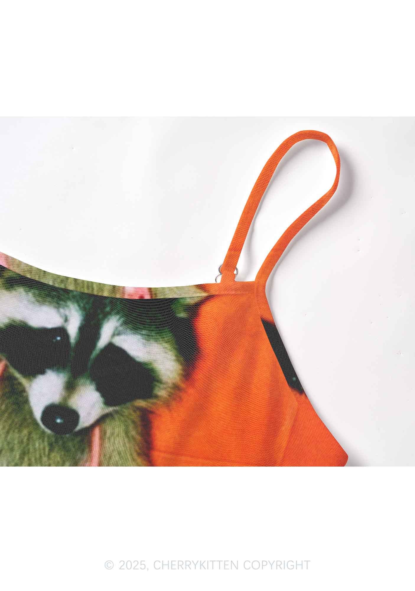 Bikini DJ Raccoon Y2K Mesh Cami Tank Cherrykitten - Image 5