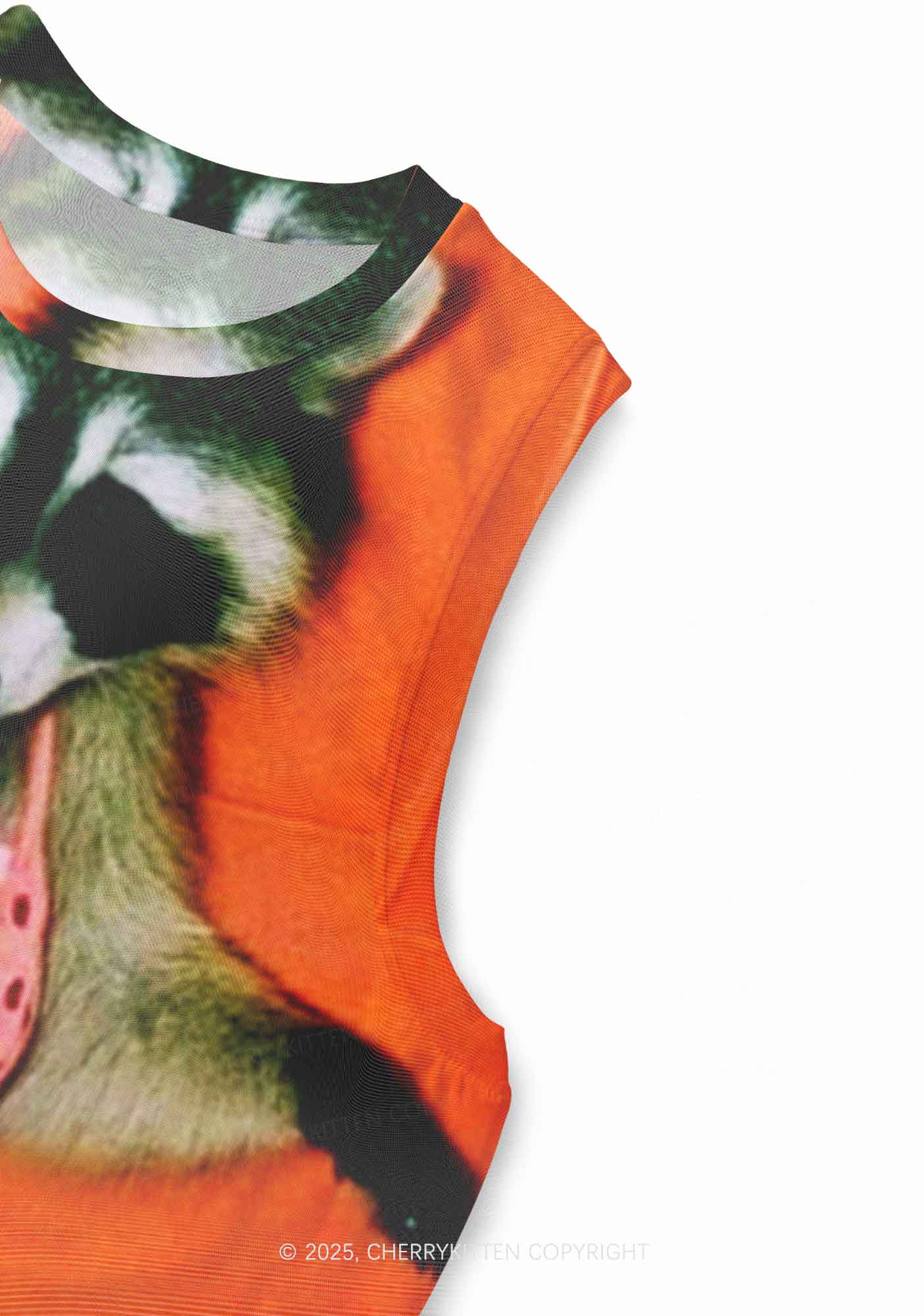 Bikini DJ Raccoon Y2K Mesh Muscle Tank Cherrykitten - Image 5
