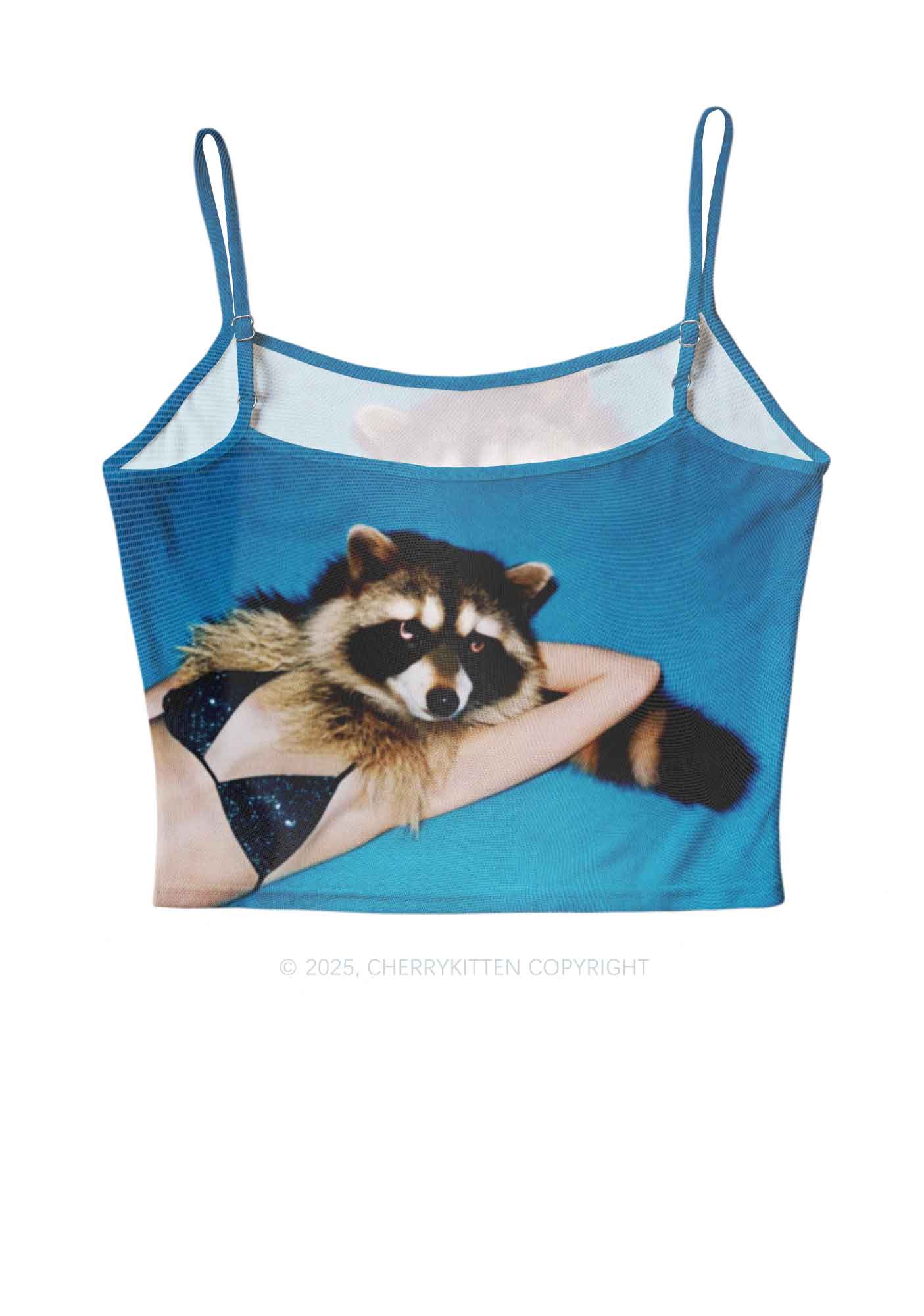Bikini Raccoon Y2K Mesh Cami Tank Cherrykitten - Image 2