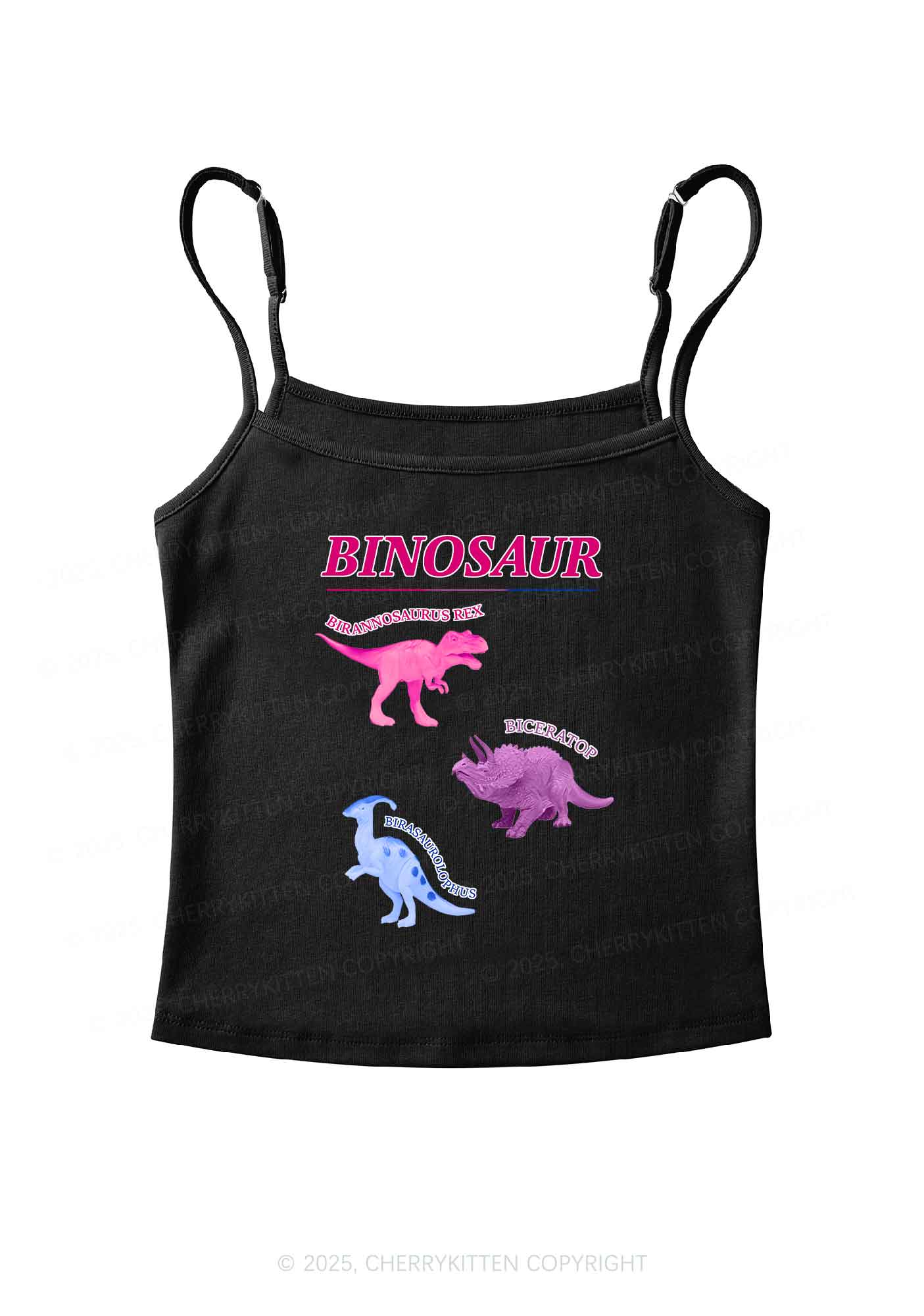 Binosaur Pride Y2K Spaghetti Strap Cami Cherrykitten - Image 3