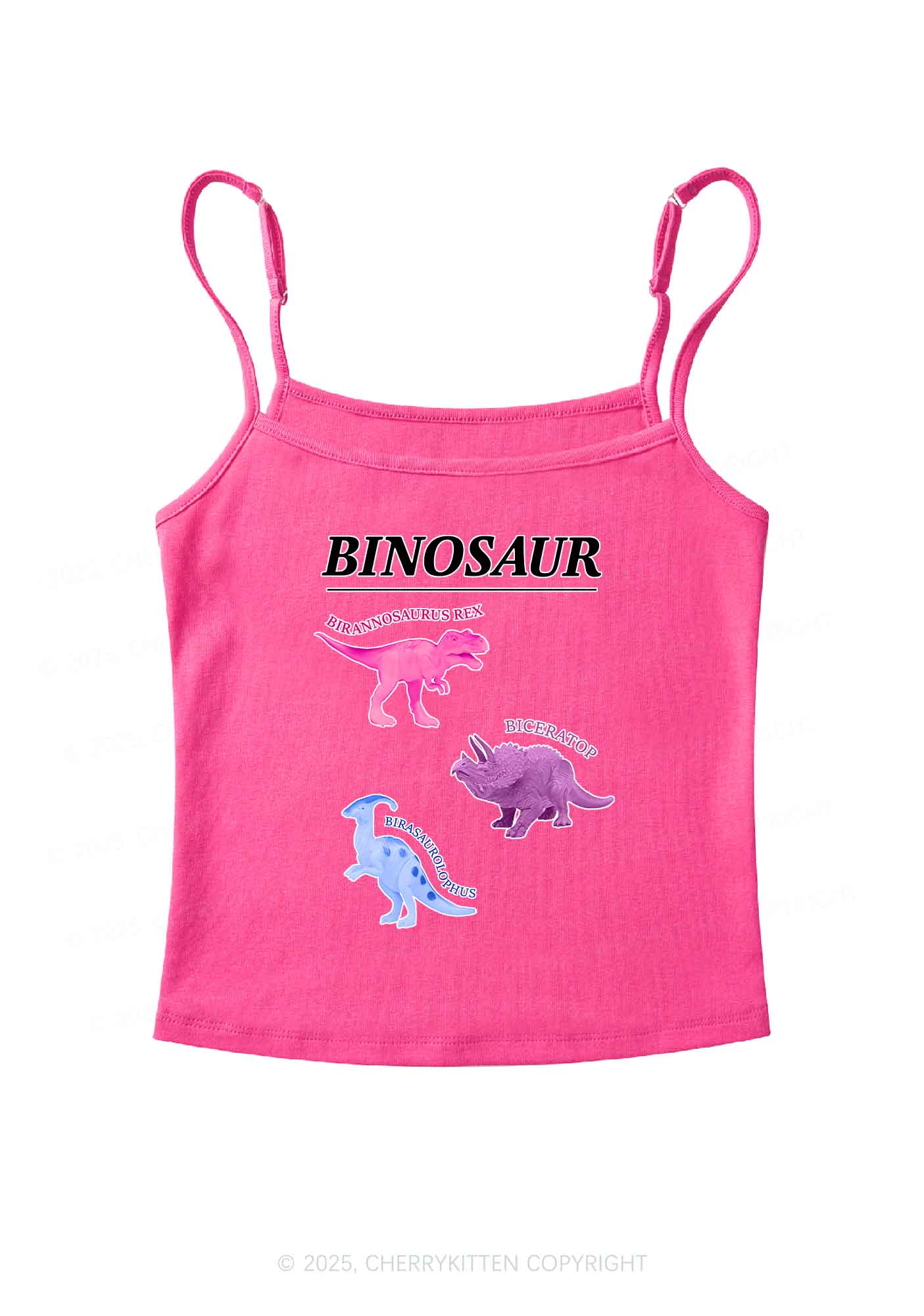 Binosaur Pride Y2K Spaghetti Strap Cami Cherrykitten - Image 4