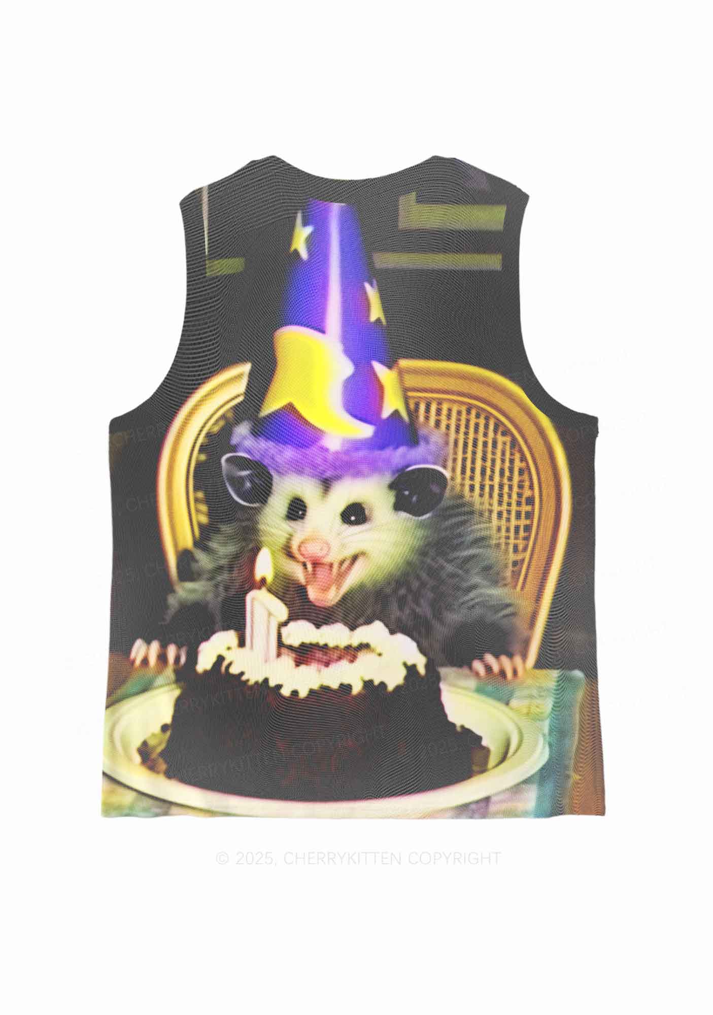 Birthday Rat Y2K Mesh Muscle Tank Cherrykitten - Image 2
